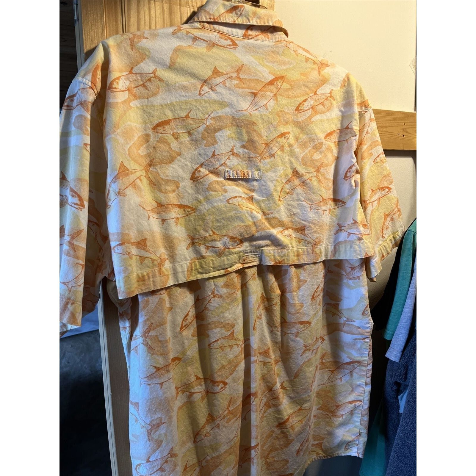 Cabelas Cabelas Shirt Men XL Button Up Orange SS Fish All Over Print Size US XL / EU 56 / 4 - 11 Thumbnail