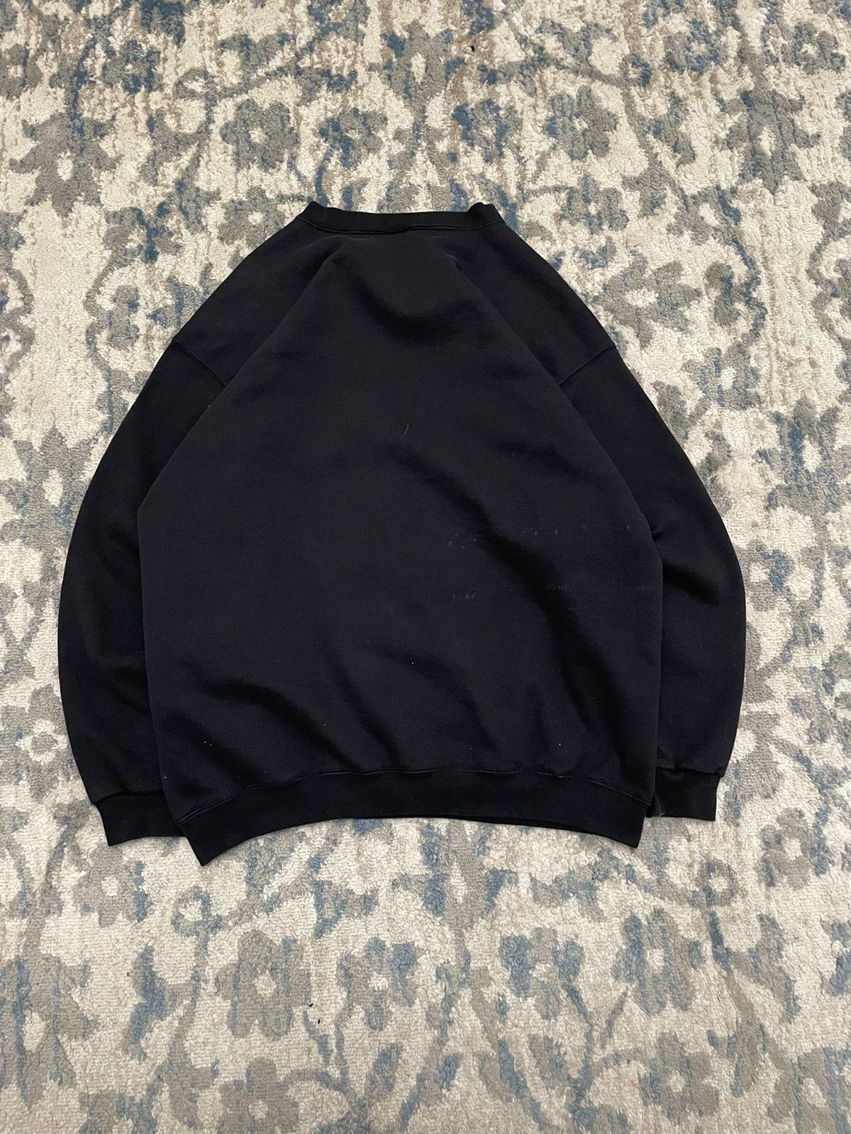 Nike × Supreme Vintage 90s Black Nike Swoosh Sweatshirt Crewneck Size US L / EU 52-54 / 3 - 7 Thumbnail
