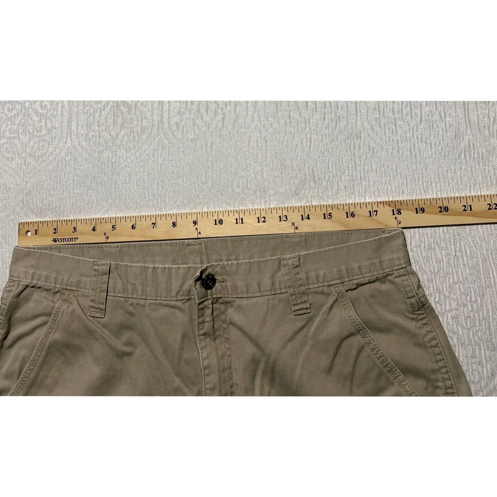 Wrangler Wrangler Cargo Pants Mens Khaki Tan 36x30 Straight Leg Relaxed Fit 6-Pocket Canvas Cotton Beige Size US 36 / EU 52 - 3 Thumbnail