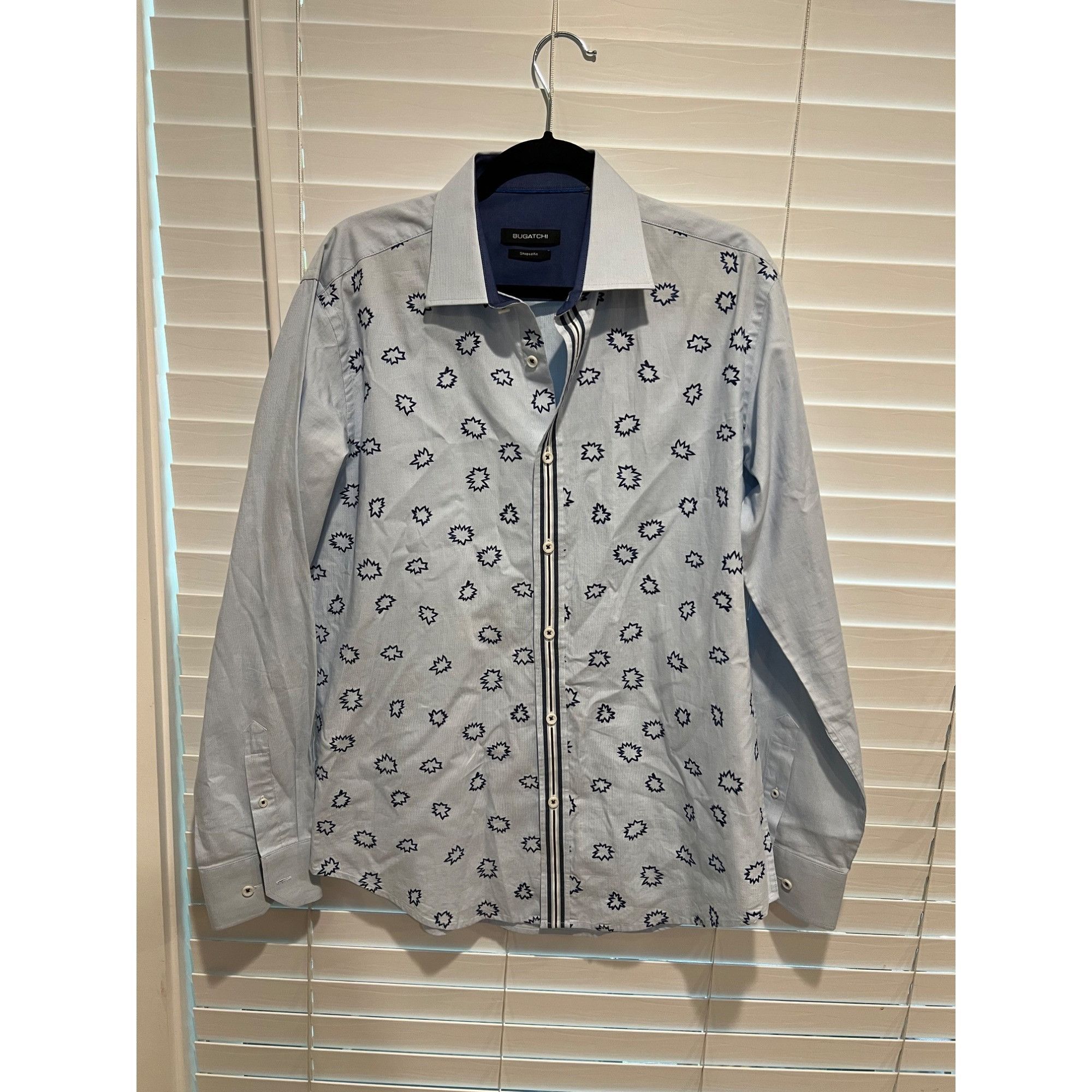 Bugatchi Stitched Button Up Dress Shirt - Size M