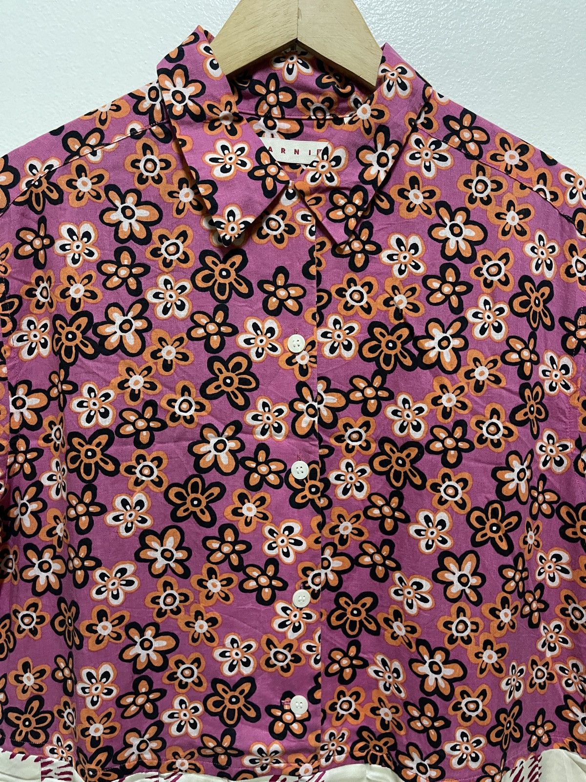 Marni × Uniqlo Uniqlo Marni Open Collar Short Sleeve Pleated Dress Size M / US 6-8 / IT 42-44 - 4 Thumbnail