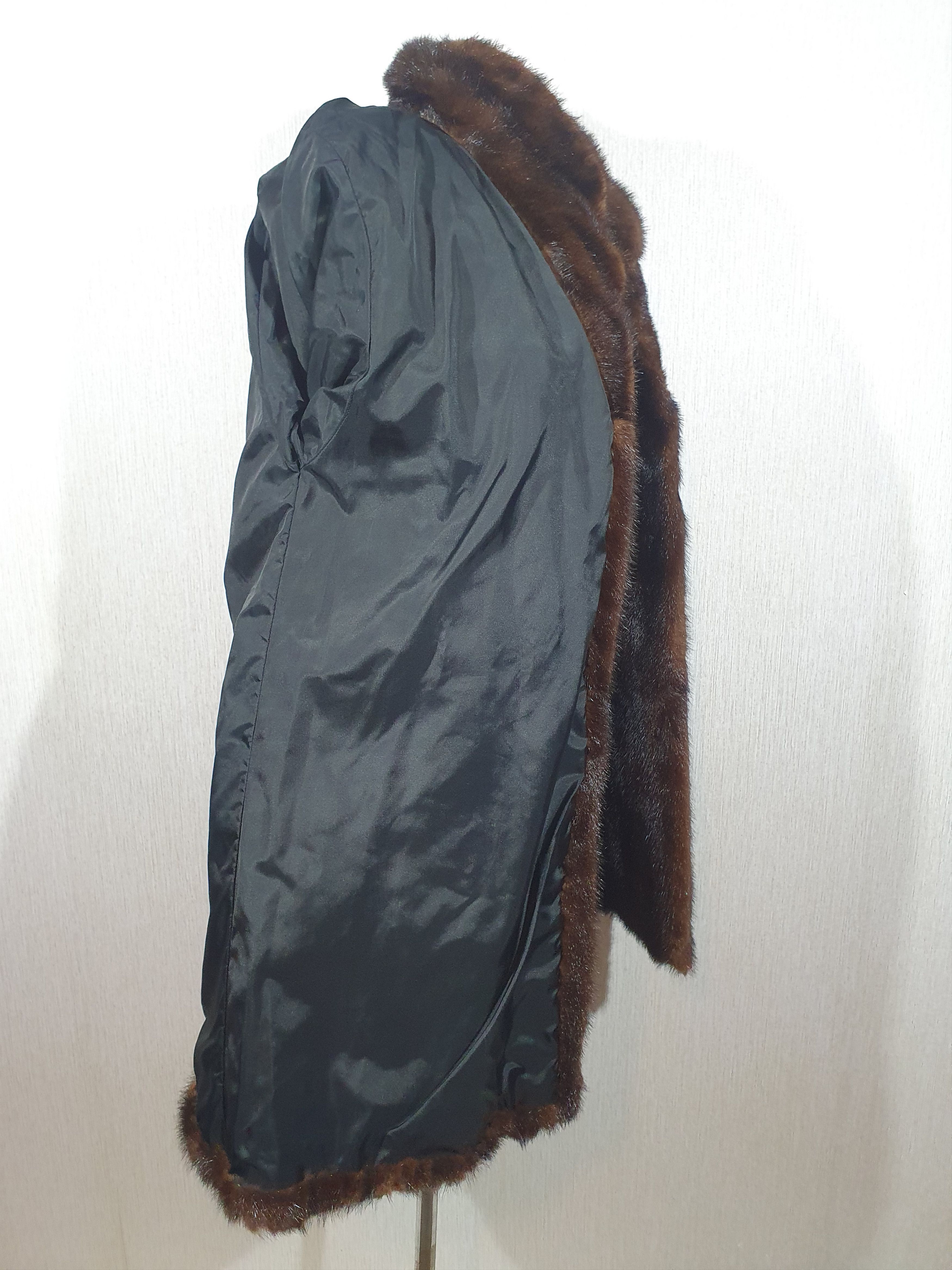 Other Stylish brown women's mink fur coat. Size L / US 10 / IT 46 - 9 Thumbnail