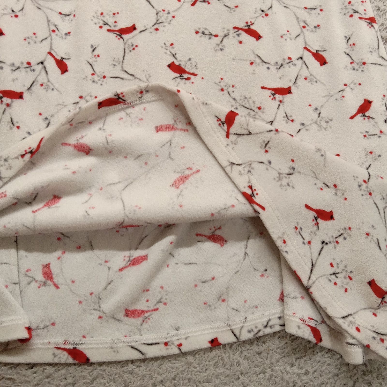 & Other Stories Secret Treasures Sleepwear Night Dress Fleece Cardinals Lace Size M / US 6-8 / IT 42-44 - 4 Thumbnail