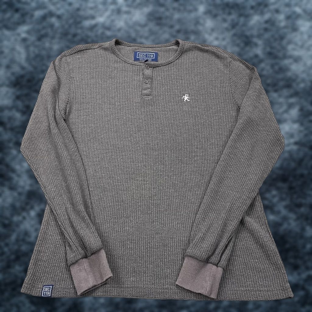 Vintage VINTAGE Sec 119 Grateful Dead Shirt Mens Medium Gray Henley Waffle Knit Dancing Bear Size US M / EU 48-50 / 2 - 1 Thumbnail