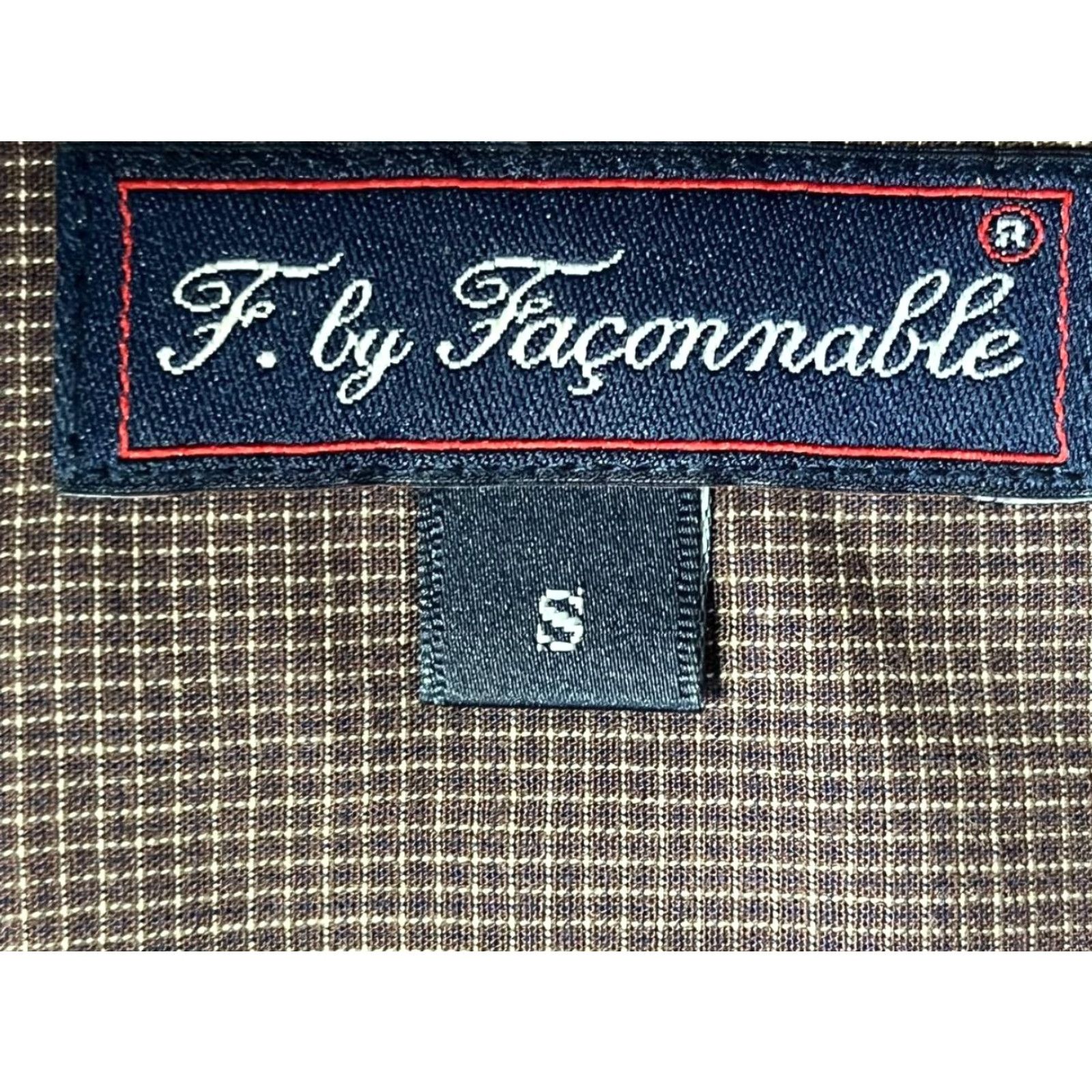 Faconnable Facconnable Mens Plaid Long Sleeve Button-Down Casual Shirt France Small Brown Cotton Button-Up N/A Size US S / EU 44-46 / 1 - 6 Thumbnail