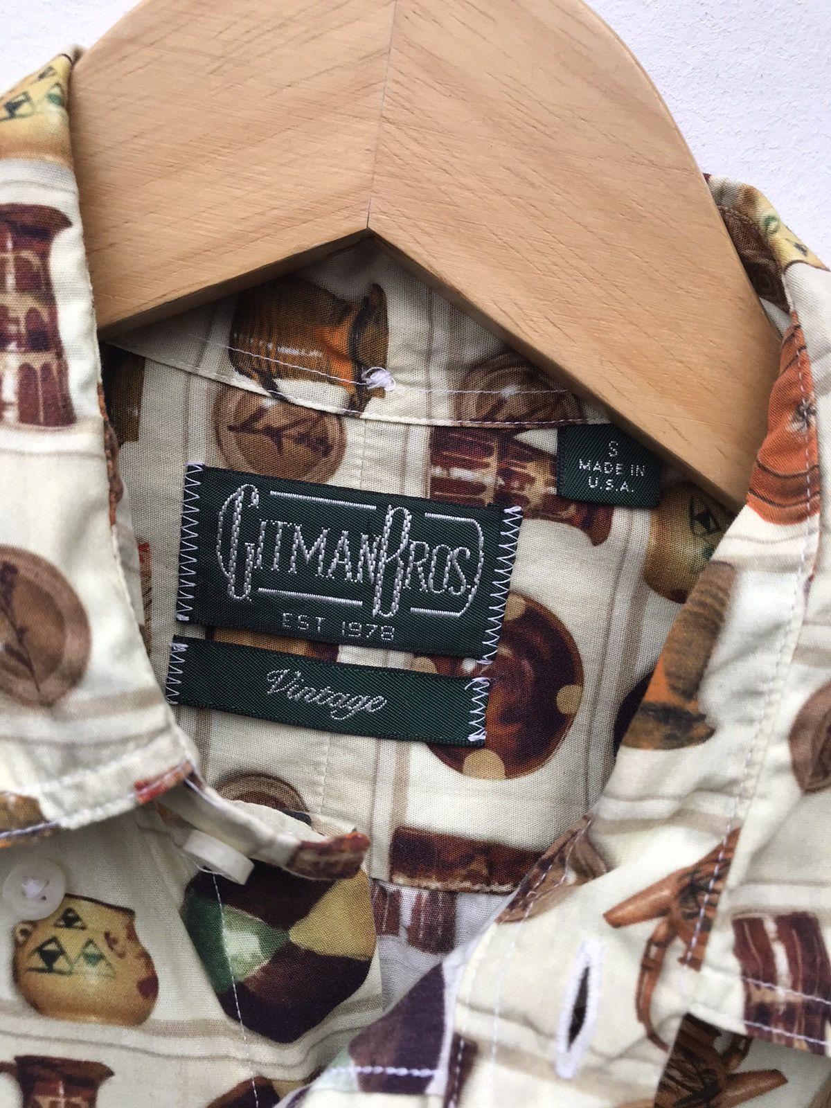 Gitman Bros. Vintage Vintage Gitman Bros Usa Overprinted Button Ups Longsleeve Size US S / EU 44-46 / 1 - 2 Thumbnail