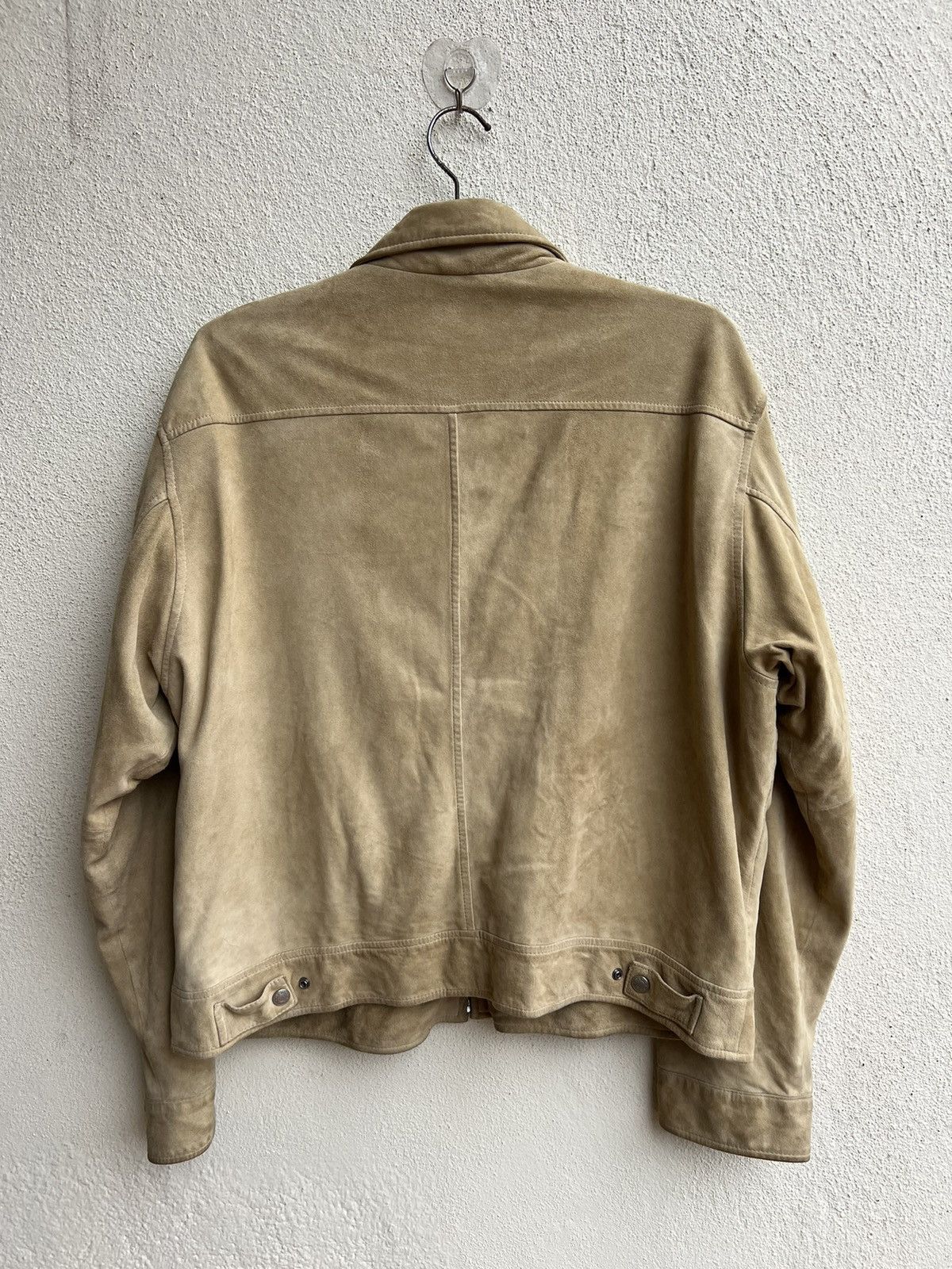 DKNY RARE! Vintage 90s DKNY Patina Suede Leather Jacket Size US XL / EU 56 / 4 - 25 Thumbnail