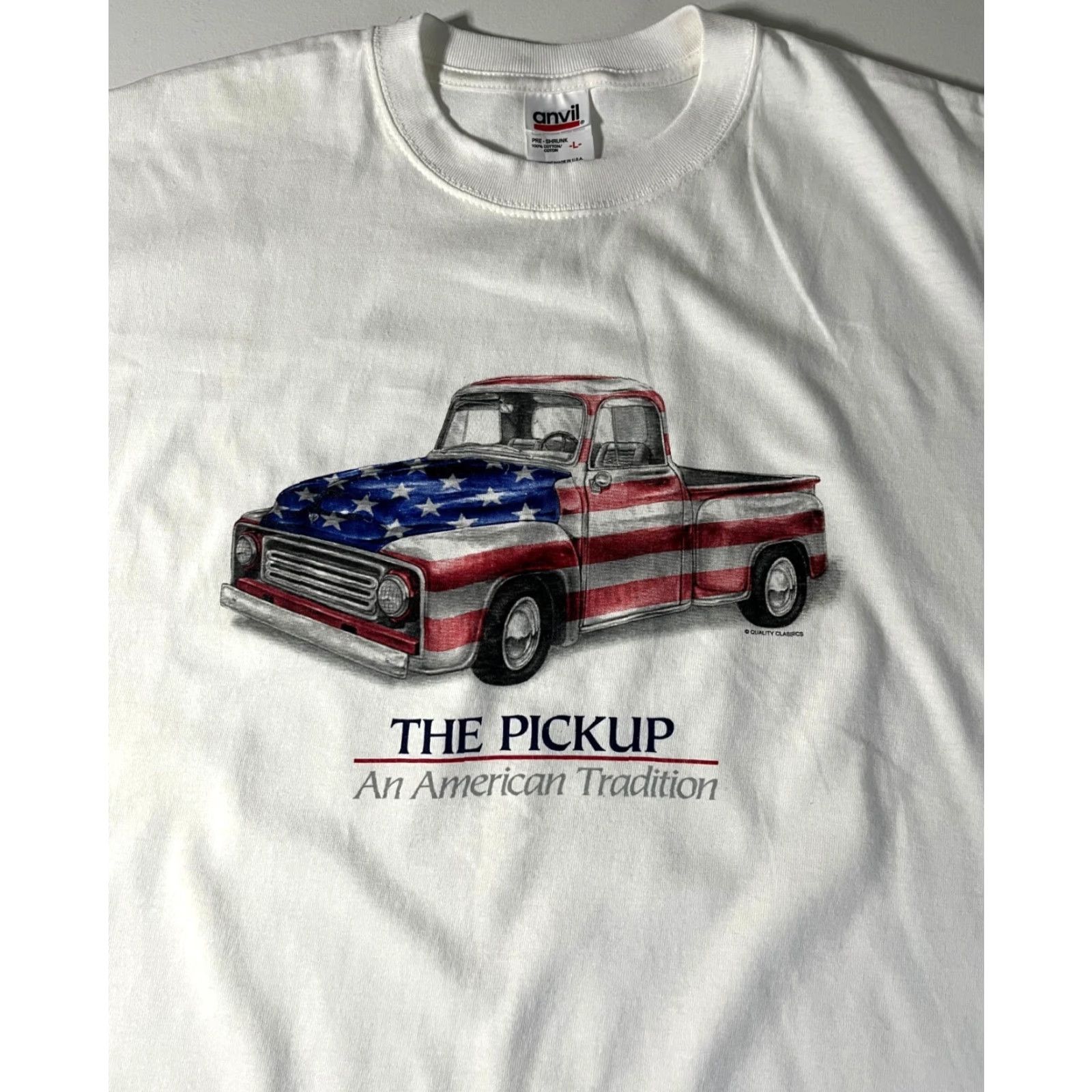 Anvil VINTAGE The Pickup/An American Tradition Graphic T-Shirt Anvil Sz L Unisex Adults White Cotton Crew Neck Short Sleeve NOS Vintage Anvil Size US L / EU 52-54 / 3 - 5 Thumbnail