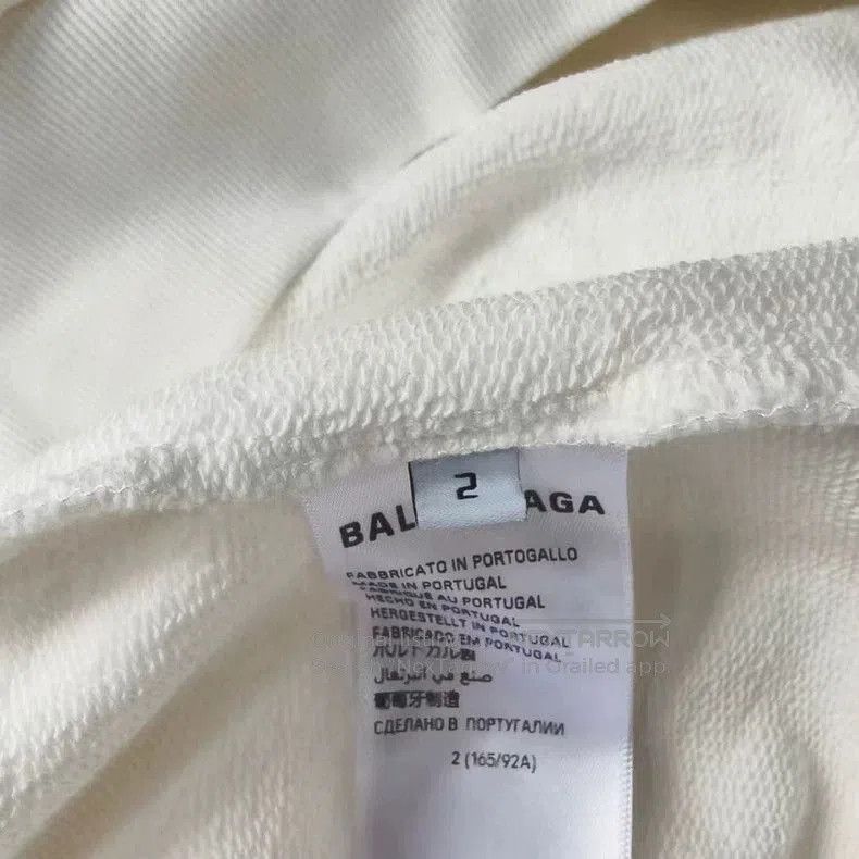 Balenciaga Balenciaga Logo Distressed Hooded Sweatshirt. Size US XS / EU 42 / 0 - 5 Thumbnail