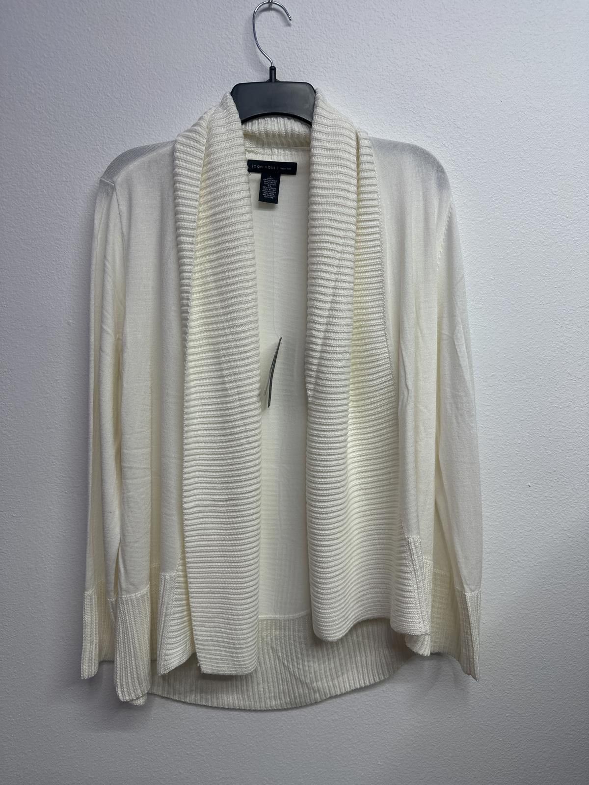 Other Joan Vass Large Cream Open Front Cardigan Sweater Size L / US 10 / IT 46 - 1 Thumbnail