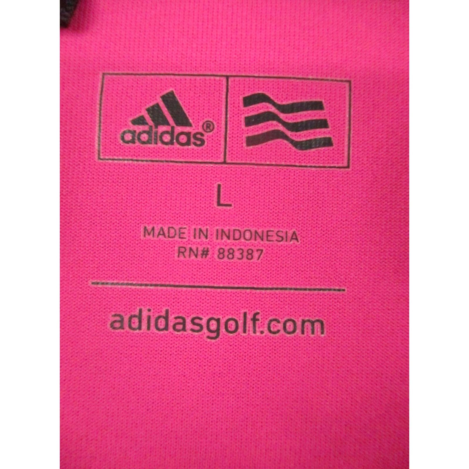 Adidas Adidas Polo Shirt Mens L Pink Golf ClimaCool Lightweight Logo Shirt Mens Size US L / EU 52-54 / 3 - 3 Thumbnail