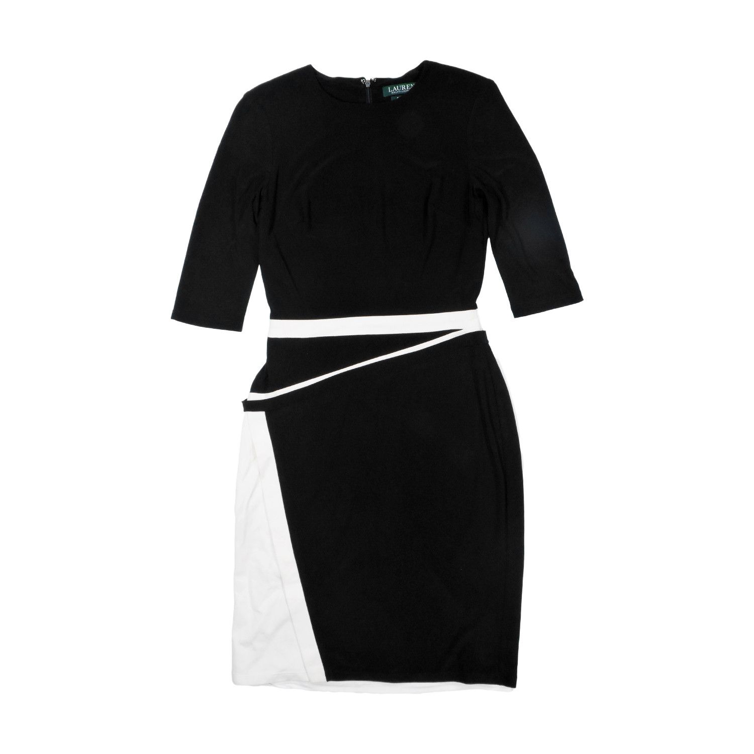 Ralph Lauren LAUREN BY RALPH LAUREN THREE-QUARTER SLEEVE MIDI DRESS Size M / US 6-8 / IT 42-44 - 1 Thumbnail