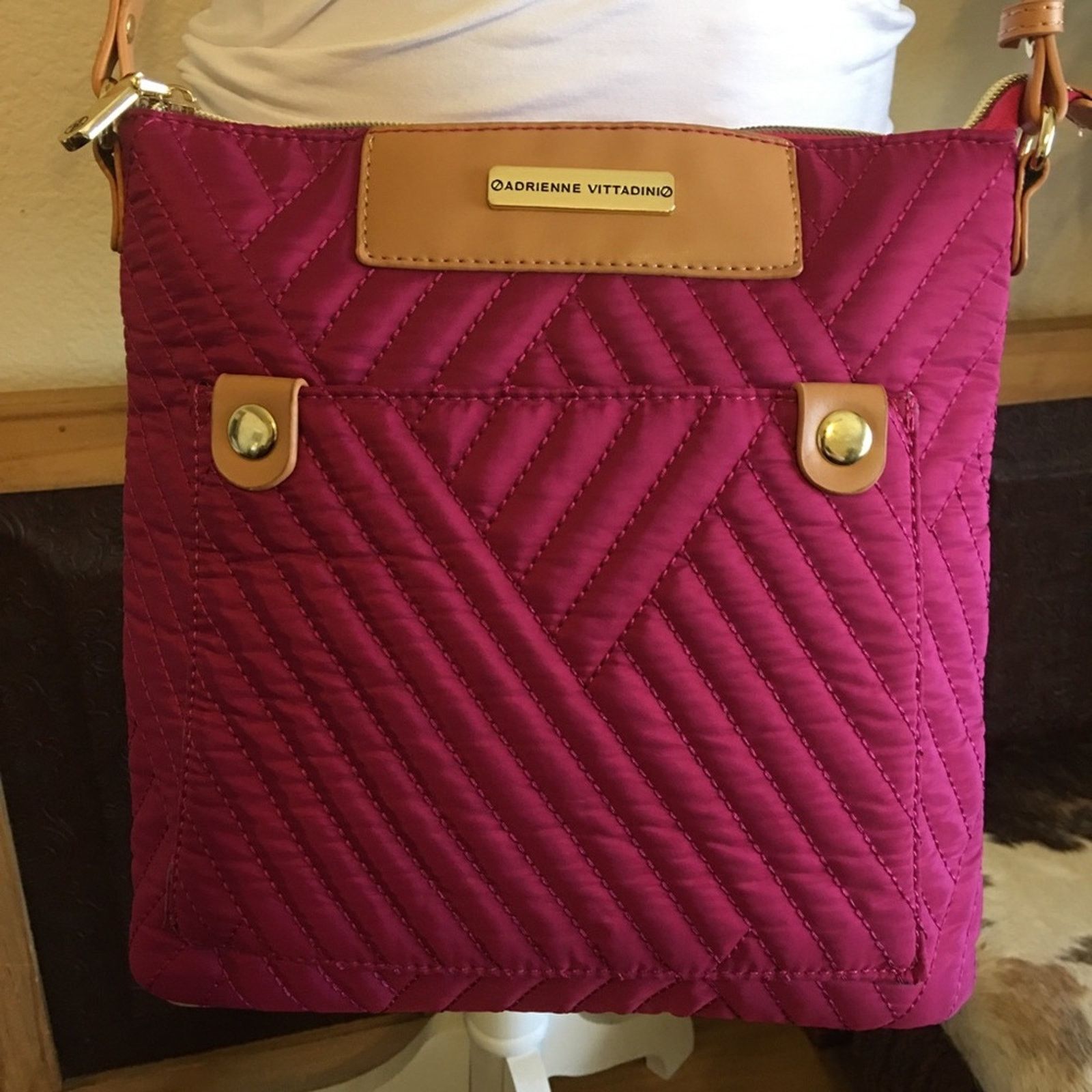 Other Adrienne Vittadini fuschia pink quilted crossbody Size ONE SIZE - 7 Thumbnail