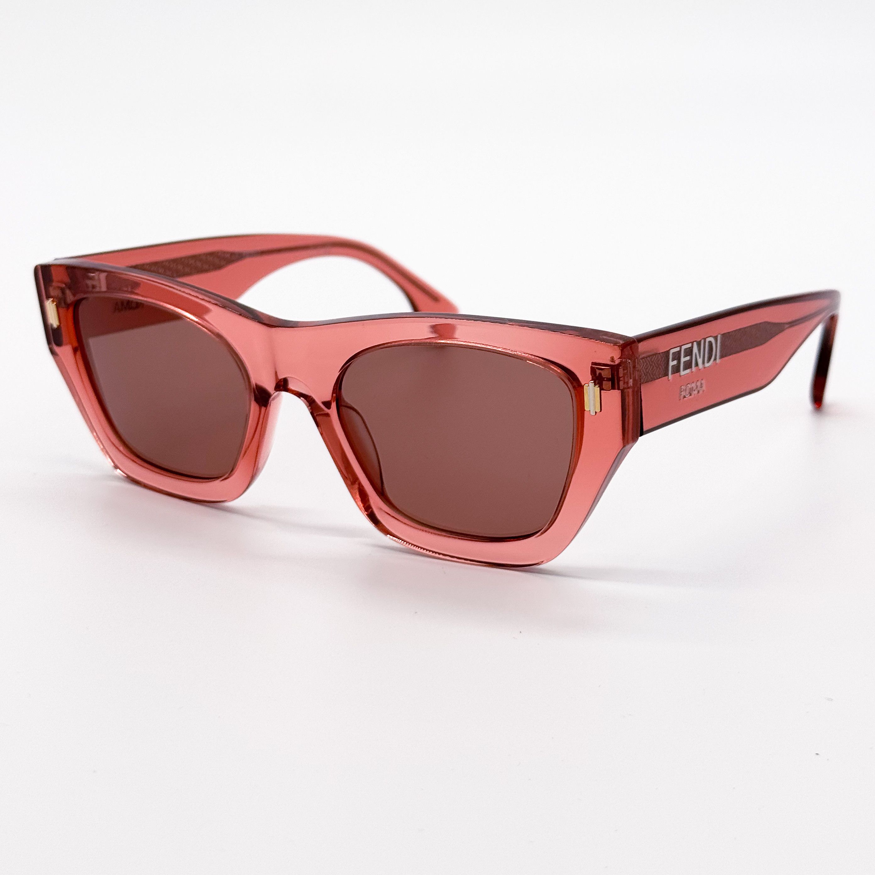 NEW FENDI FE40100I 72S SHINY PINK WOMEN SUNGLASSES FENDI