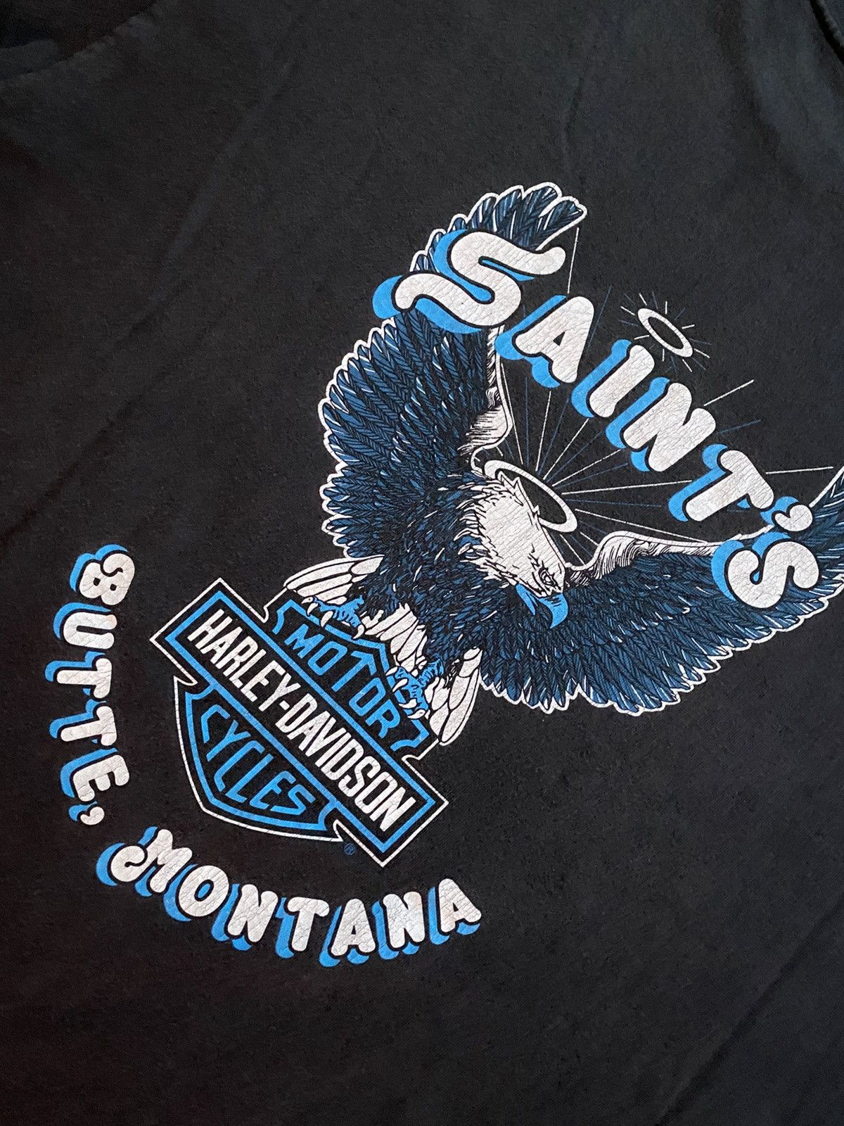 Harley Davidson Vintage 90s Harley Davidson eagle & wolf tshirt Size US XL / EU 56 / 4 - 9 Thumbnail