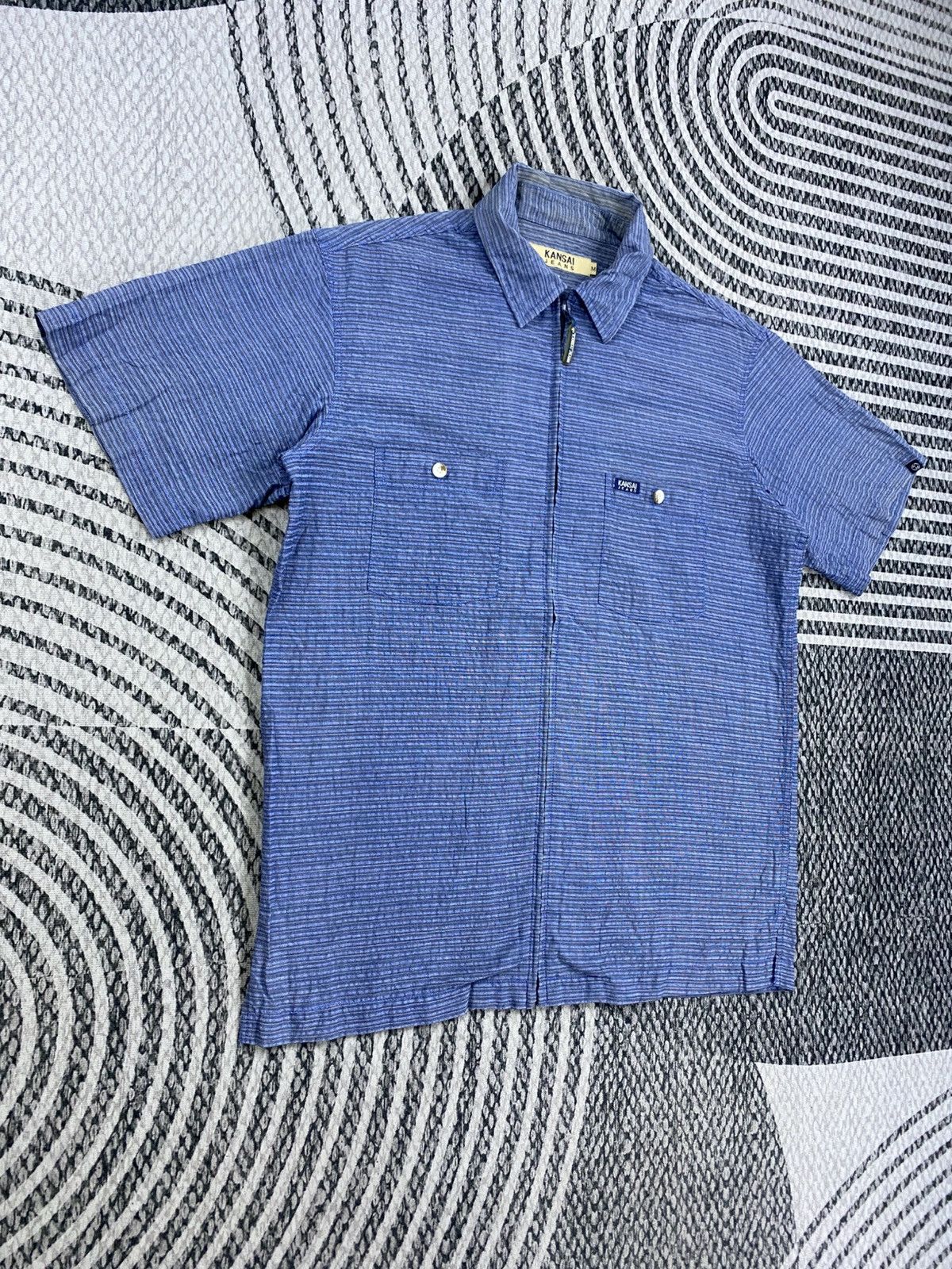 Kansai Yamamoto Vintage Kansai Jeans Shortsleeve Cotton Zipper Jacket Size US M / EU 48-50 / 2 - 3 Thumbnail
