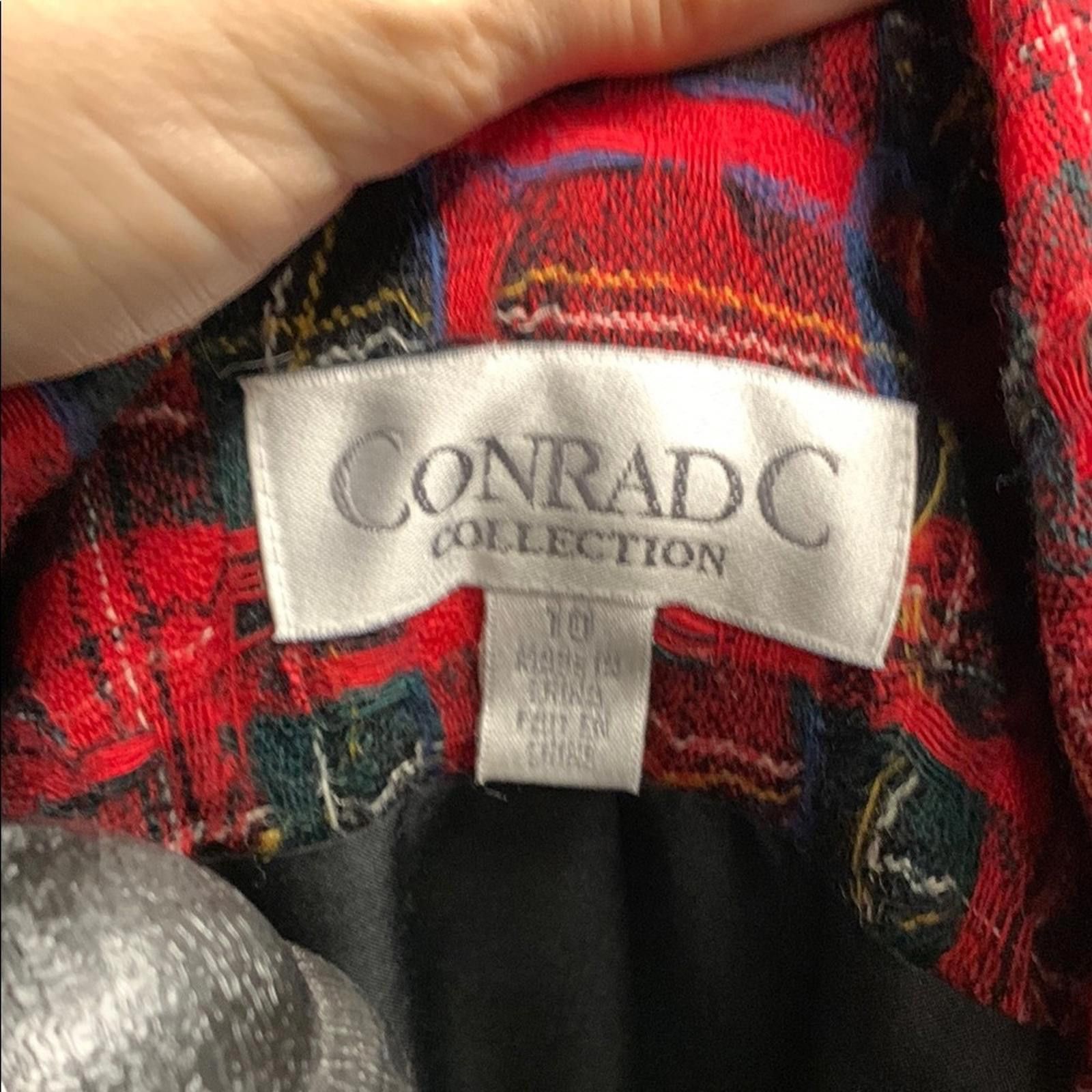 Designer Bold Red Plaid Blazer Size L / US 10 / IT 46 - 6 Thumbnail