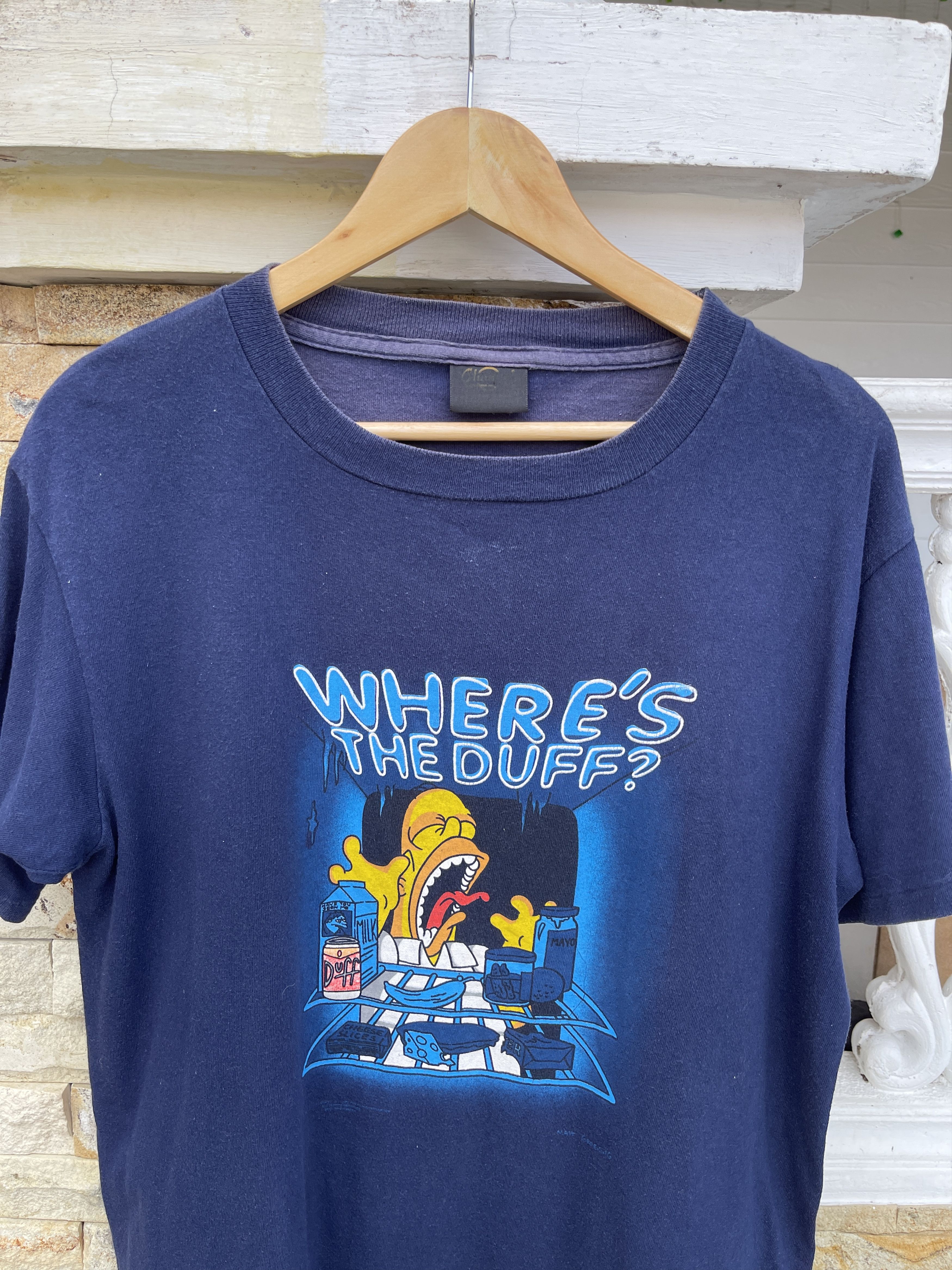 Cartoon Network Rare🔥Vtg90s The Simpson Cartoon Matt Groening Faded Tee Size US M / EU 48-50 / 2 - 2 Thumbnail