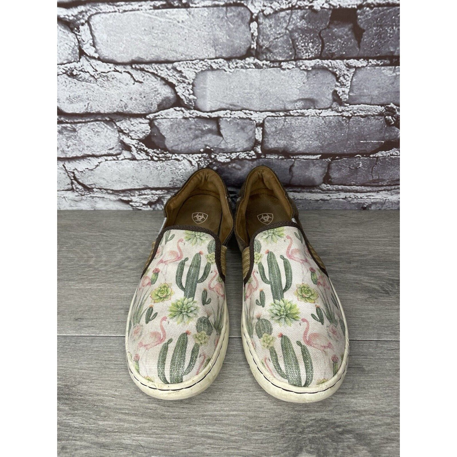 Ariat Ariat Ryden Cactus Flamingo Print Slip On Casual Shoes Wome Size US 8.5 / IT 38.5 - 21 Thumbnail