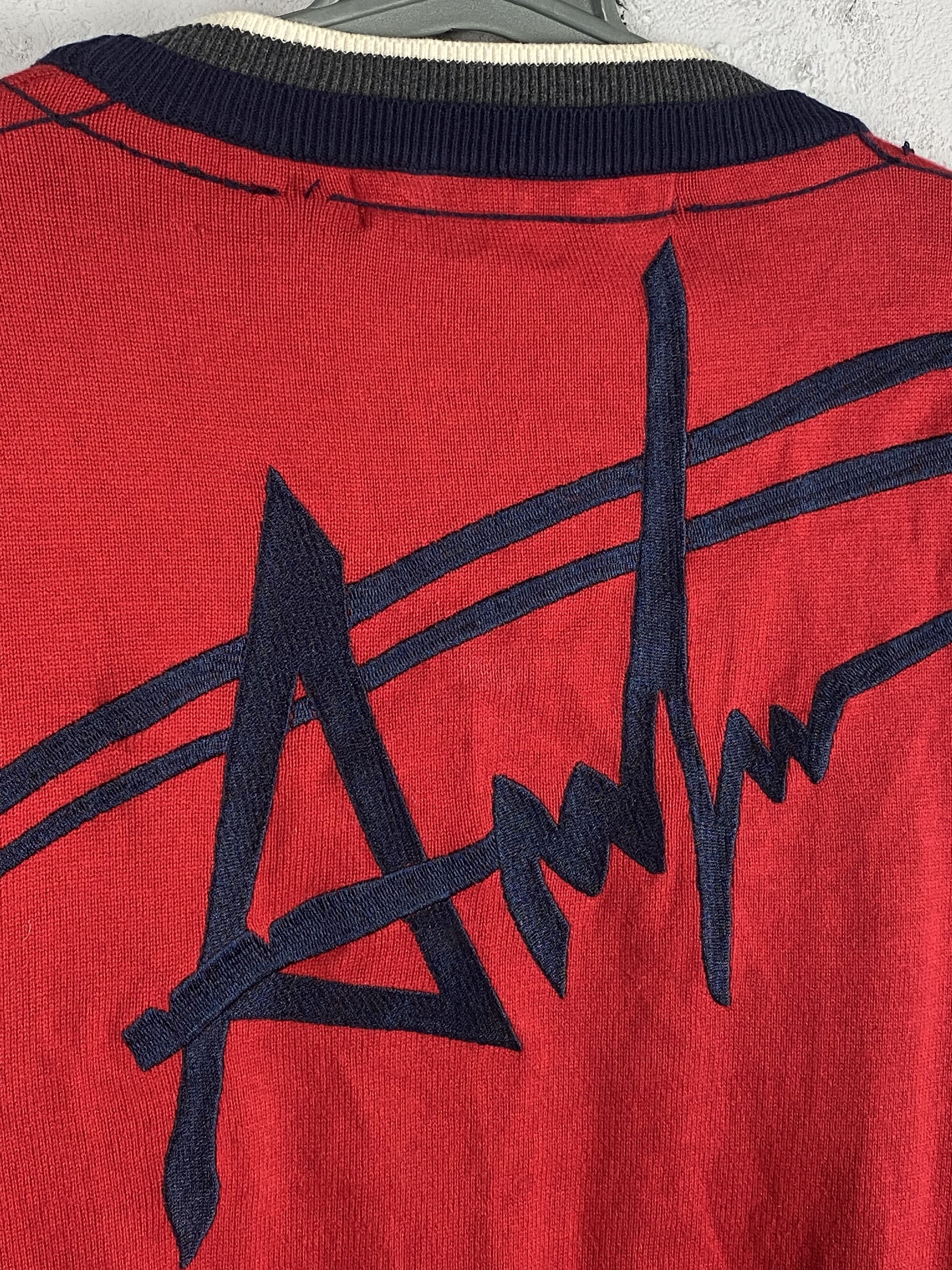 Andrew Mackenzie Check Cardigan With Bottom Big Logo Tag Size US M / EU 48-50 / 2 - 9 Thumbnail