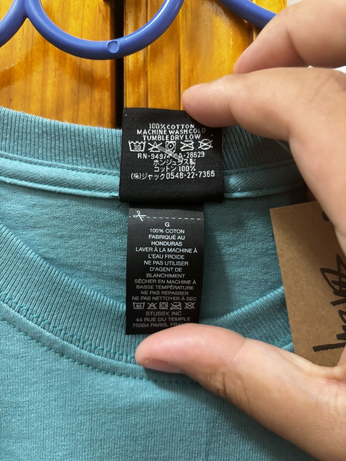 Stussy × Vintage STUSSY TOUCAN TEE OCEAN BLUE Size US L / EU 52-54 / 3 - 6 Thumbnail