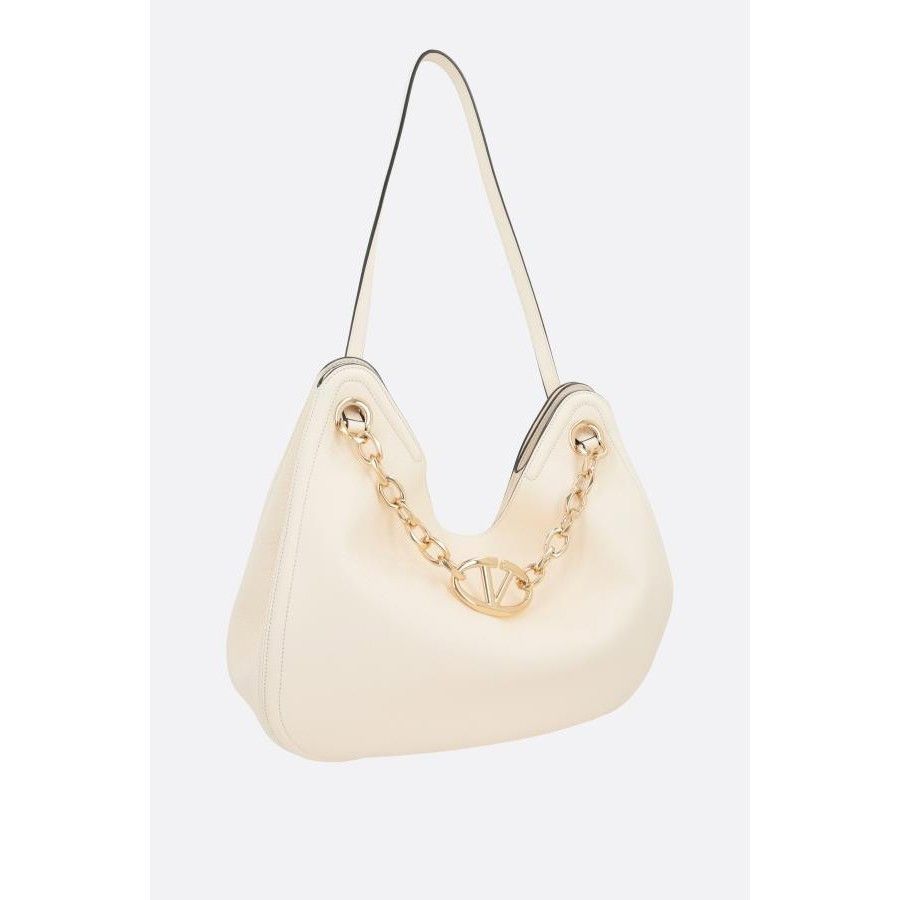 Valentino VALENTINO GARAVANI Gate White Grainy Leather Shoulder Bag Ne Size ONE SIZE - 2 Thumbnail