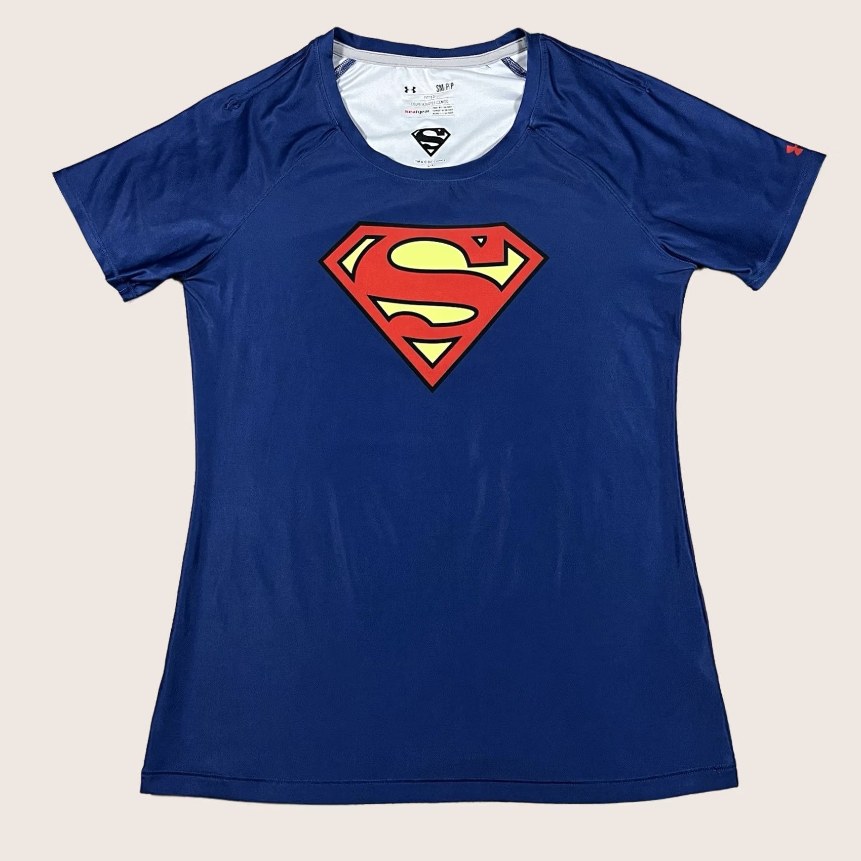 Under Armour Under Armour Shirt Womens S Fitted HeatGear Superman Dc Comics Workout Gym Top Size S / US 4 / IT 40 - 1 Thumbnail