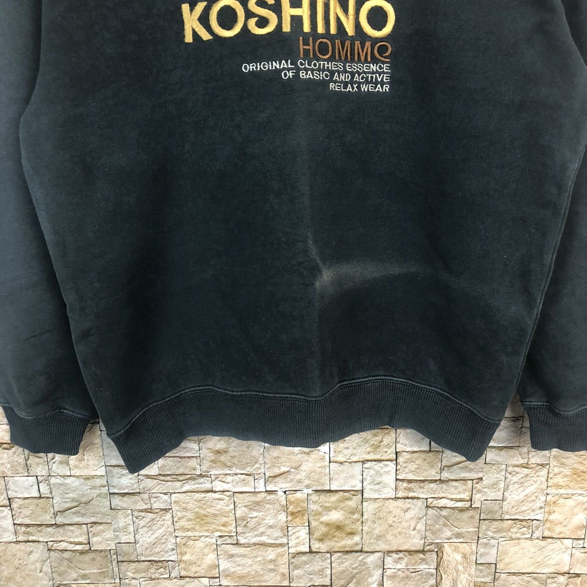 Hiroko Koshino Homme × Vintage DL Hiroko Koshino Homme Dark Blue Sweatshirt #A38 Size US M / EU 48-50 / 2 - 6 Thumbnail