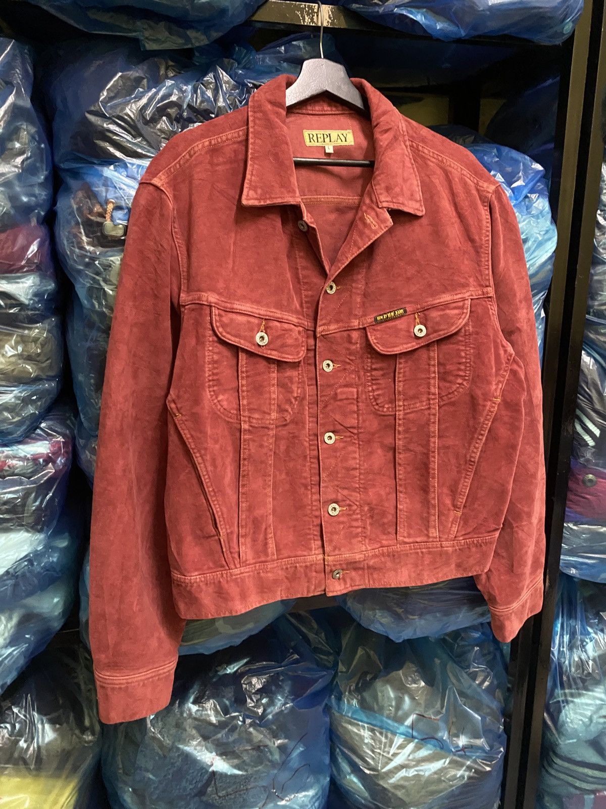 Replay VINTAGE REPLAY VELVET TRUCKER JACKET Size US L / EU 52-54 / 3 - 3 Thumbnail