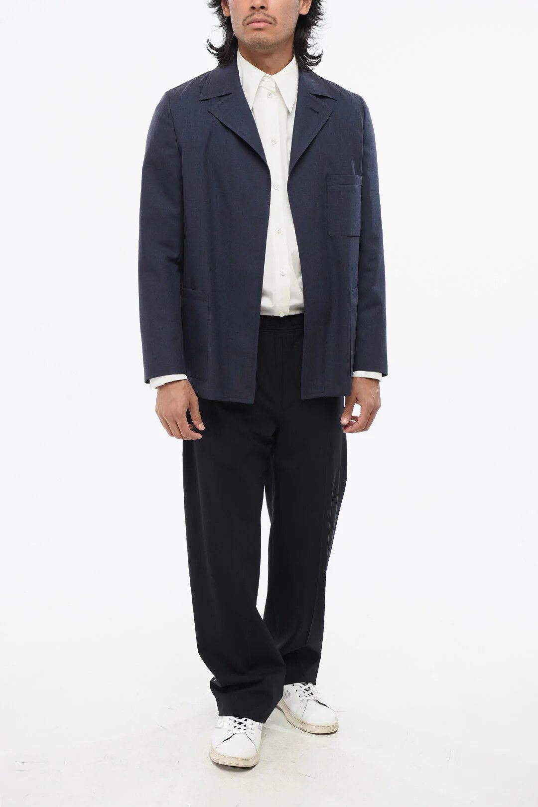 Fendi og1mm0426 Virgin Wool Jacket in Blue Size US M / EU 48-50 / 2 - 4 Thumbnail