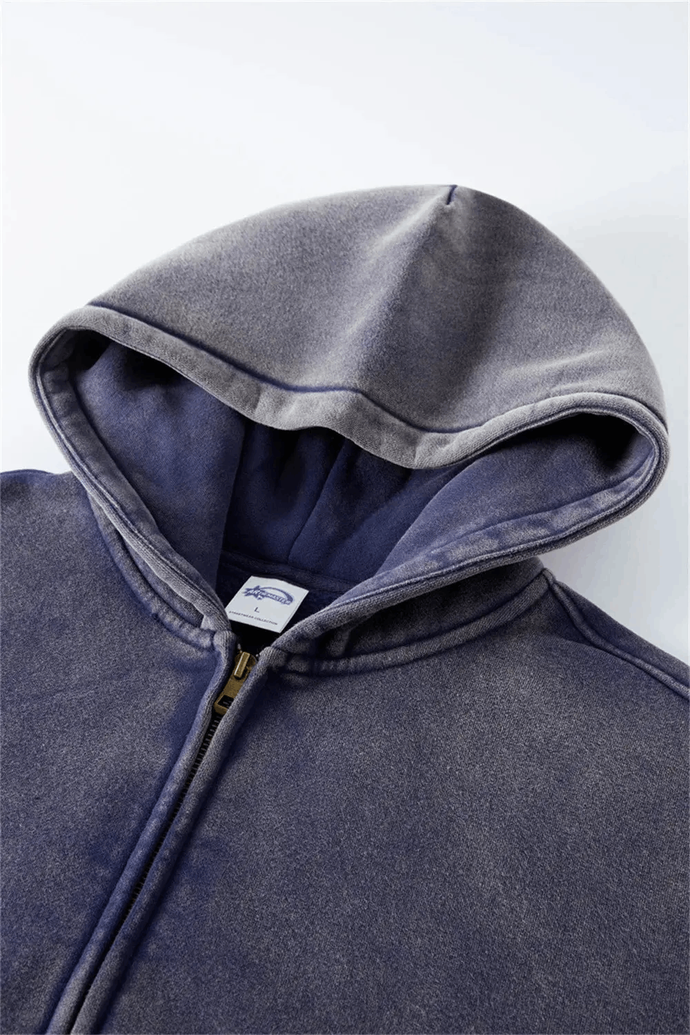 Japanese Brand × Vintage Washed Distressed Loose Zipper Hoodie Sweatshirt y2k Size US XL / EU 56 / 4 - 3 Thumbnail