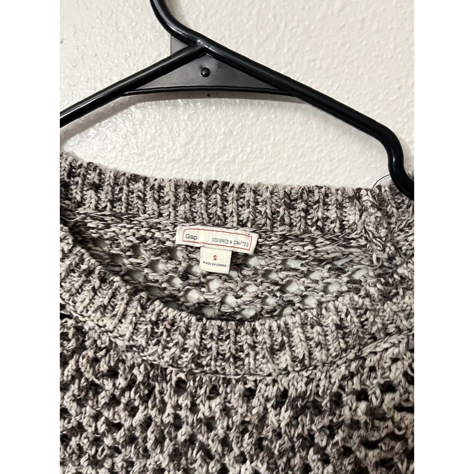 Gap GAP Sweater Open-Knit 3/4 Sleeve Cotton Blend Beige S Womens Size S / US 4 / IT 40 - 2 Thumbnail