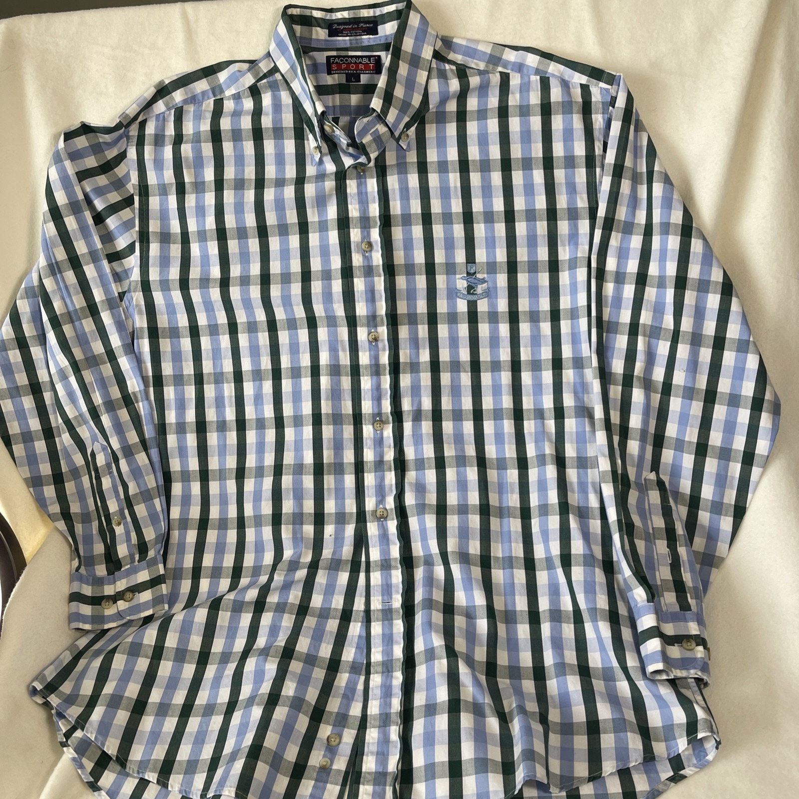 Faconnable Faconnable Men’s Classic Sport Button Front Shirt Large L/S Size US L / EU 52-54 / 3 - 2 Thumbnail
