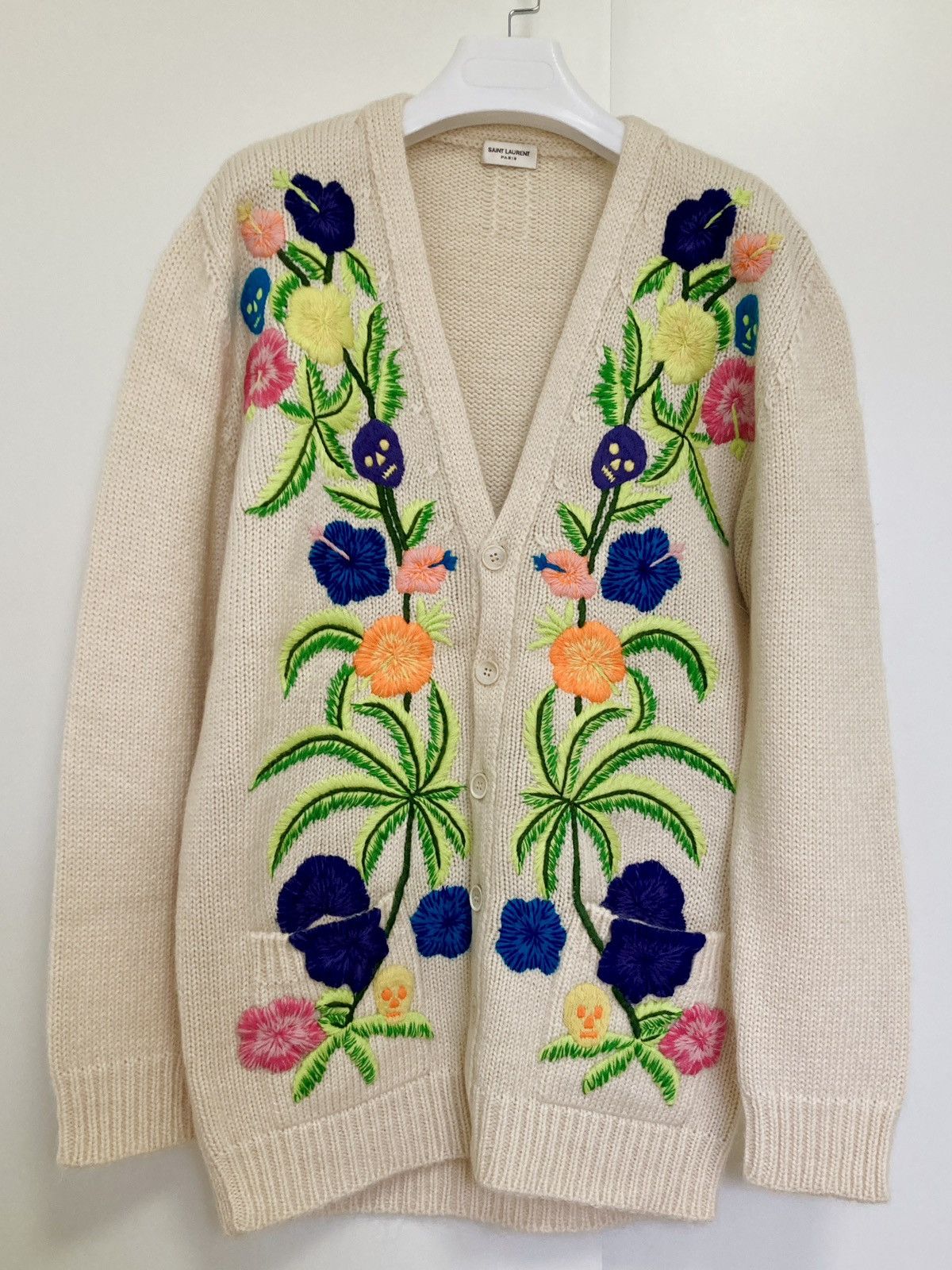 Saint Laurent Paris SAINT LAURENT PARIS BY HEDI SLIMANE 16SS Floral Cardigan Size US XS / EU 42 / 0 - 5 Thumbnail