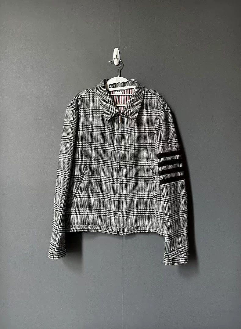 Thom Browne Thom BrowneThousand-bird check zipper jacket 2503-Nextarrow Size US L / EU 52-54 / 3 - 1 Thumbnail