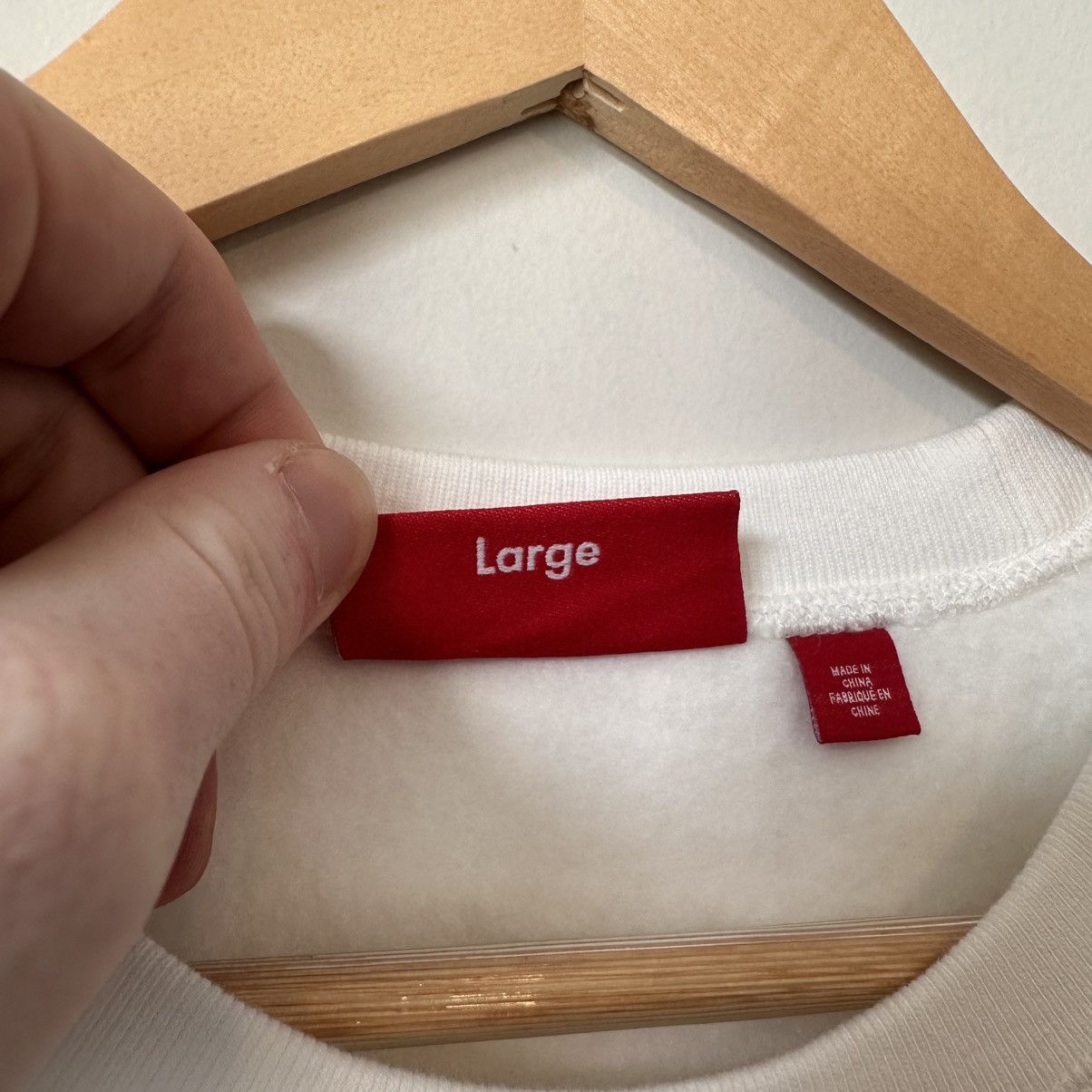 Supreme Supreme Washed Box Logo Crewneck White Large Size US L / EU 52-54 / 3 - 5 Thumbnail
