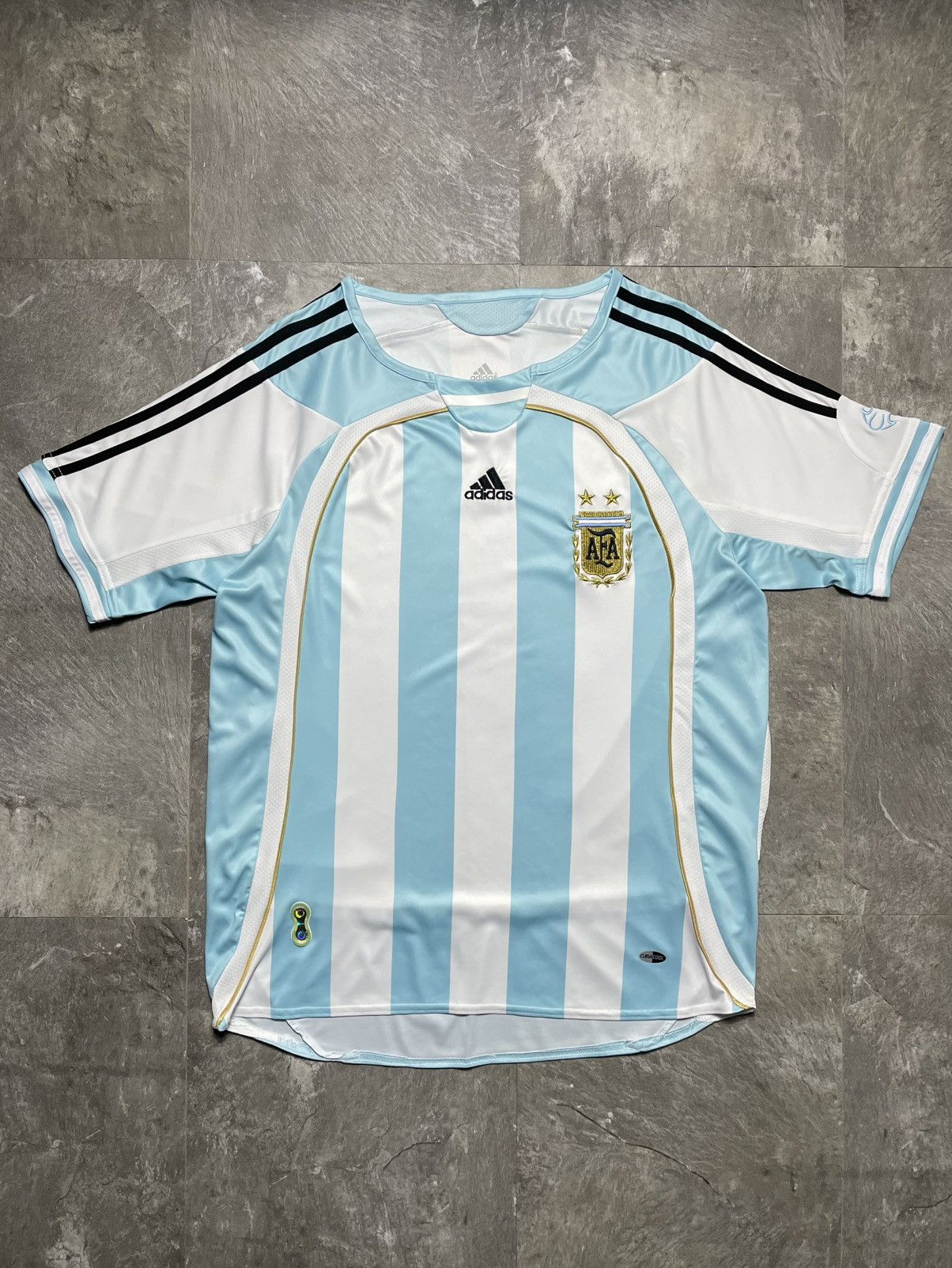 Adidas Adidas Argentina 2006 Home World Cup Vintage Soccer Jersey Size US L / EU 52-54 / 3 - 1 Thumbnail