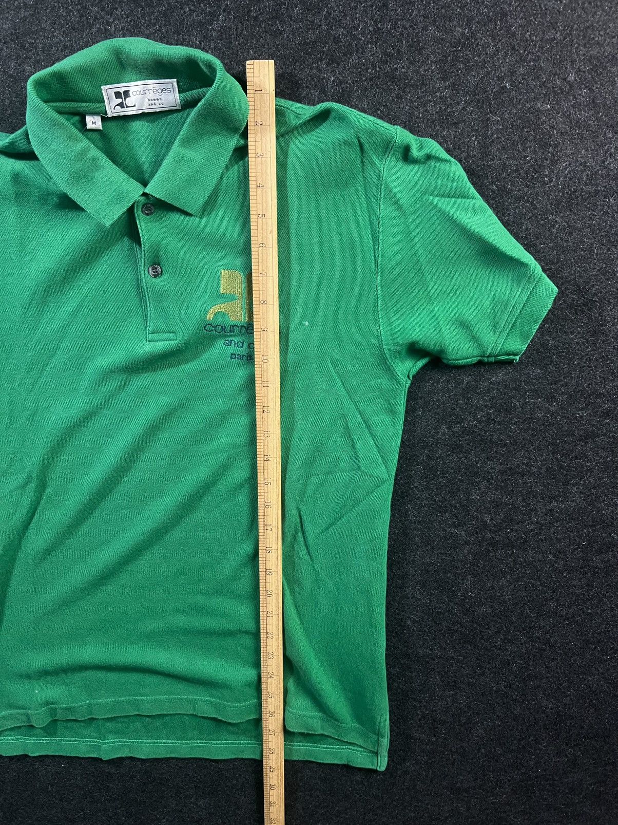 Courreges Homme&Co Green Collar Polo Vintage