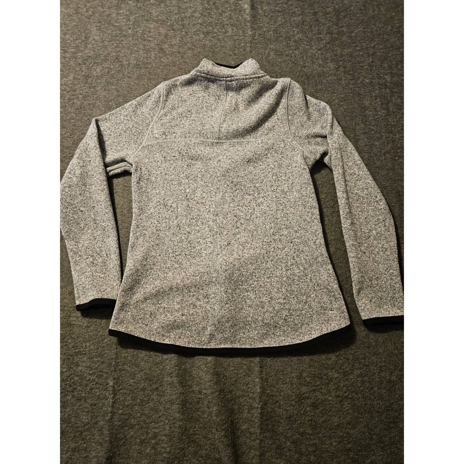 Nike Nike Jacket Womens Medium Gray/White Full Zip Fleece Mock Neck Active Running Size M / US 6-8 / IT 42-44 - 6 Thumbnail