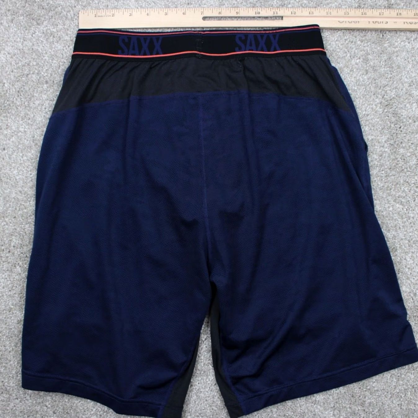 Vintage Saxx Legend 2N1 Short Men Small Blue Ballpark Pouch Polyester Lined 10" Inseam Ballpark Pouch Size US 29 - 6 Thumbnail