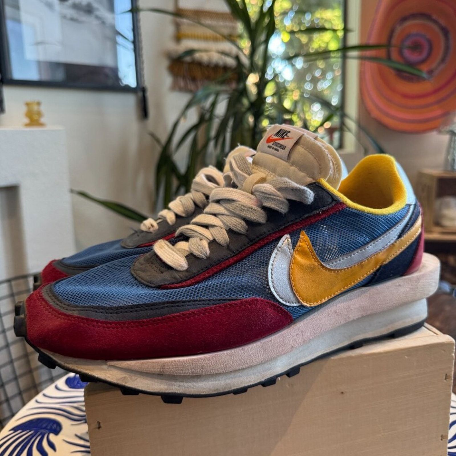 Nike Nike Sacai LDWaffle Varsity Blue Varsity Red, Men’s 10.5 Size US 10.5 / EU 43-44 - 4 Thumbnail