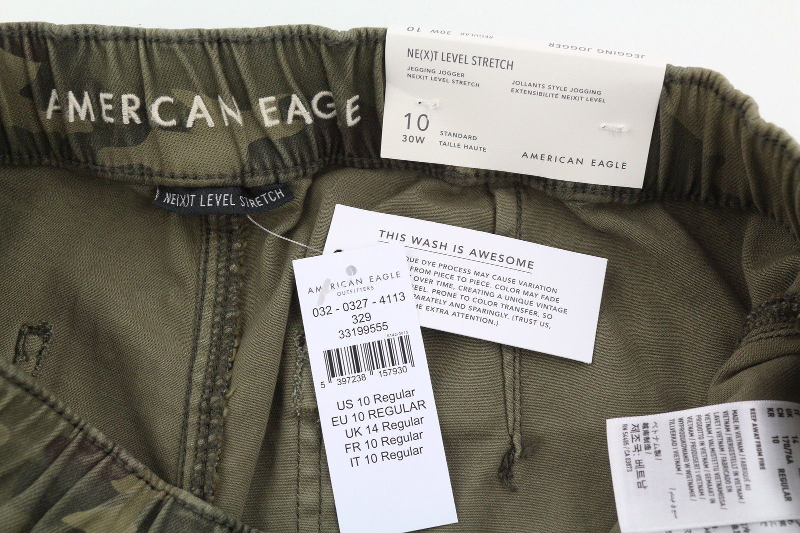 American Eagle Outfitters JEGGING JOGGER W30 Camo Pants 89006 Size 30" / US 8 / IT 44 - 7 Thumbnail