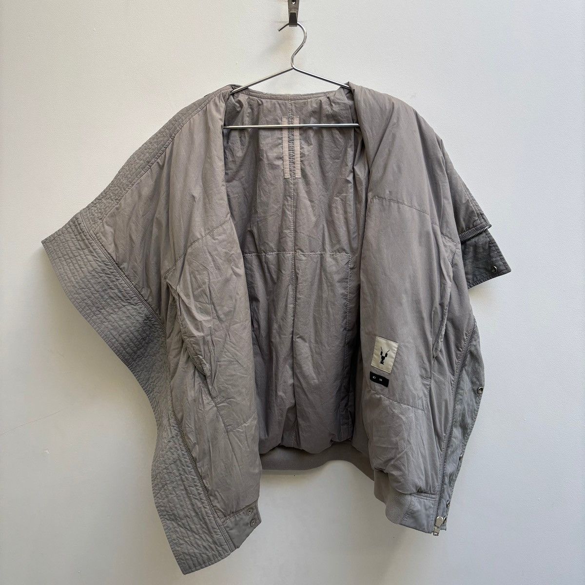 Rick Owens FW17 Rick Owens DRKSHDW High Neck Funnel Collar Bomber Size L / US 10 / IT 46 - 10 Thumbnail