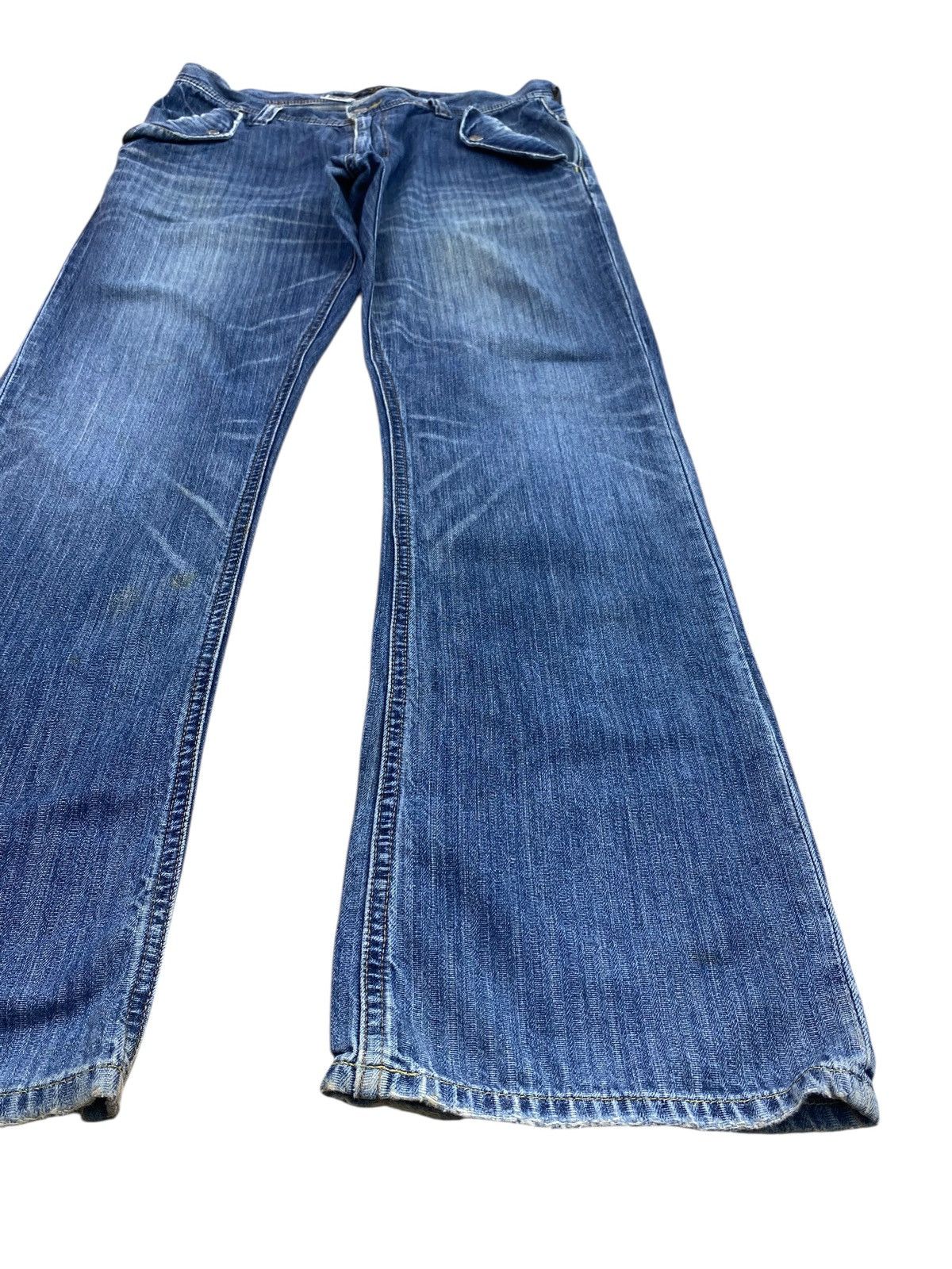 Wrangler Wrangler Brand Whiskers Blue Wash Style Bootcut Jeans Size US 32 / EU 48 - 8 Thumbnail