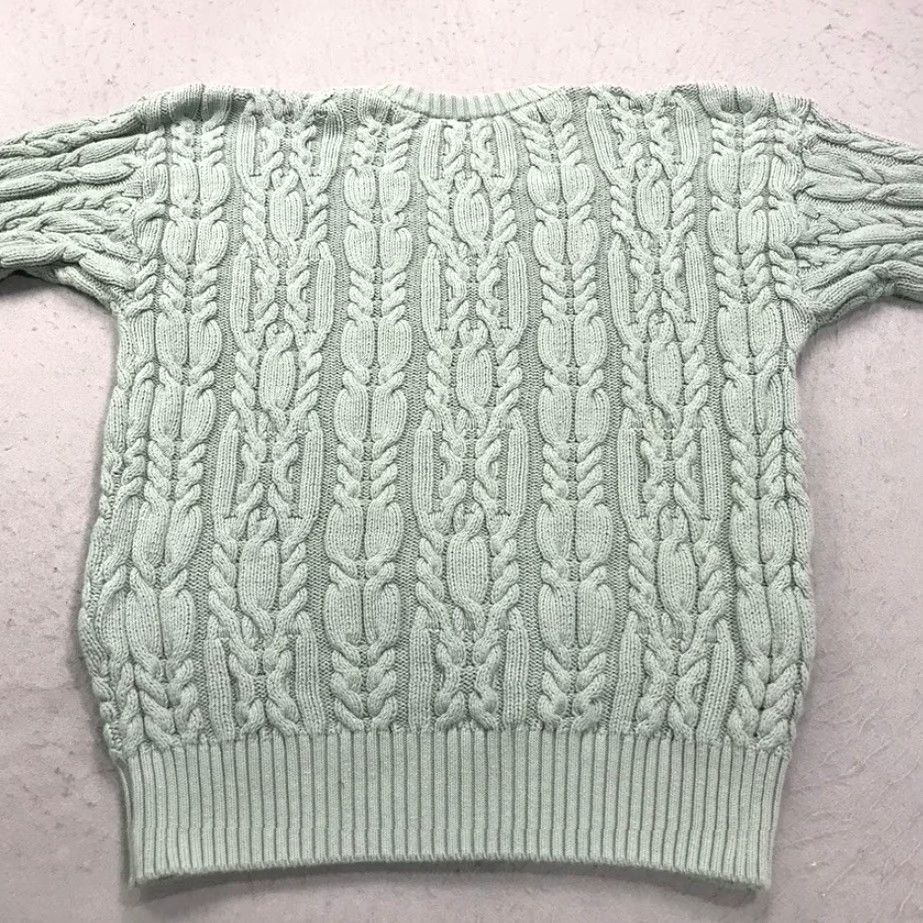 Vintage VINTAGE Tricots St Raphael Sweater Adult XL Green Cable Knit Fisherman Crewneck Mens Size US XL / EU 56 / 4 - 6 Thumbnail