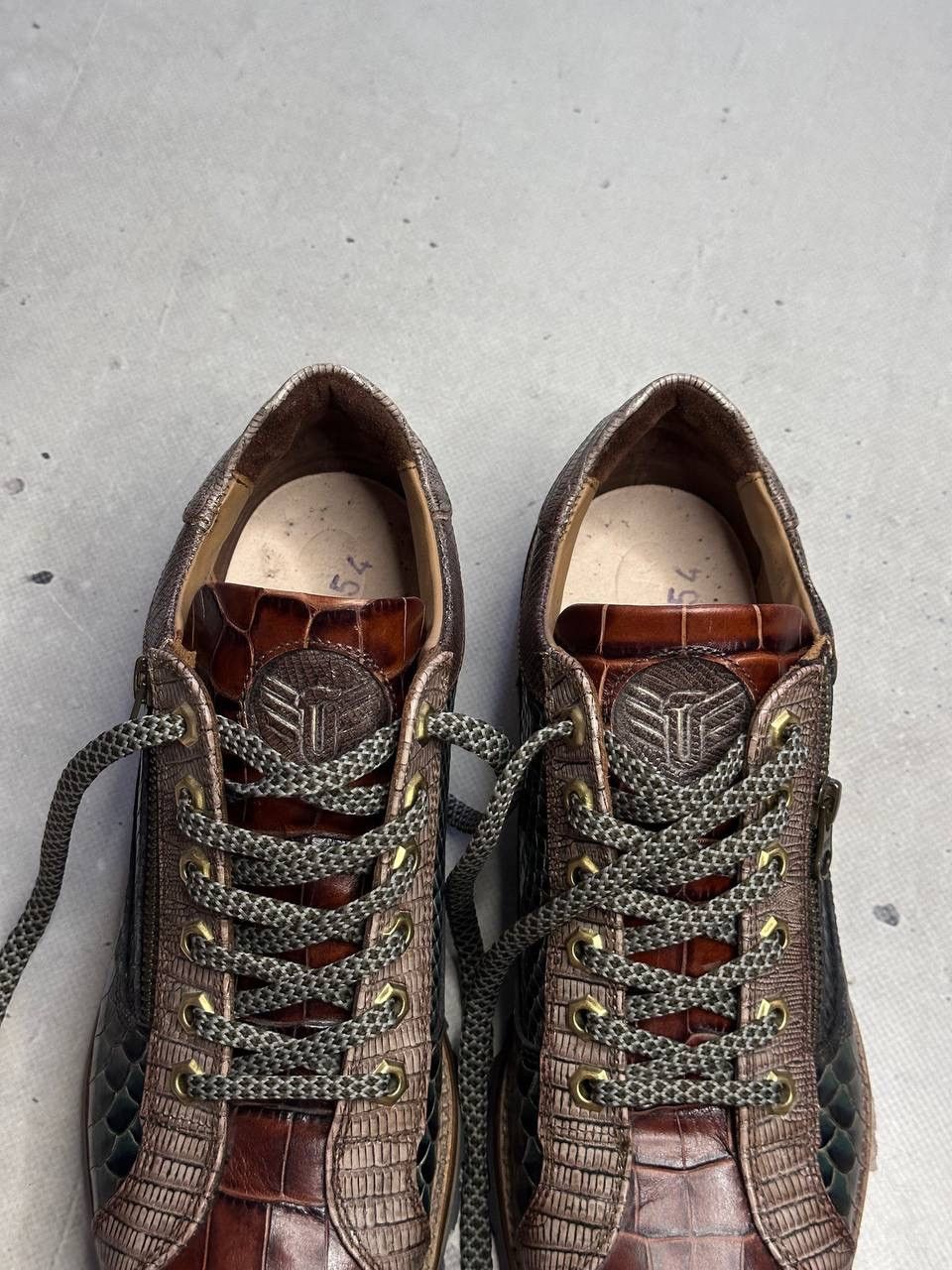 Other Lorenzi Italy Leather Sneakers Croc Snake Embossed 8 41 Rare Size US 8 / EU 41 - 4 Thumbnail