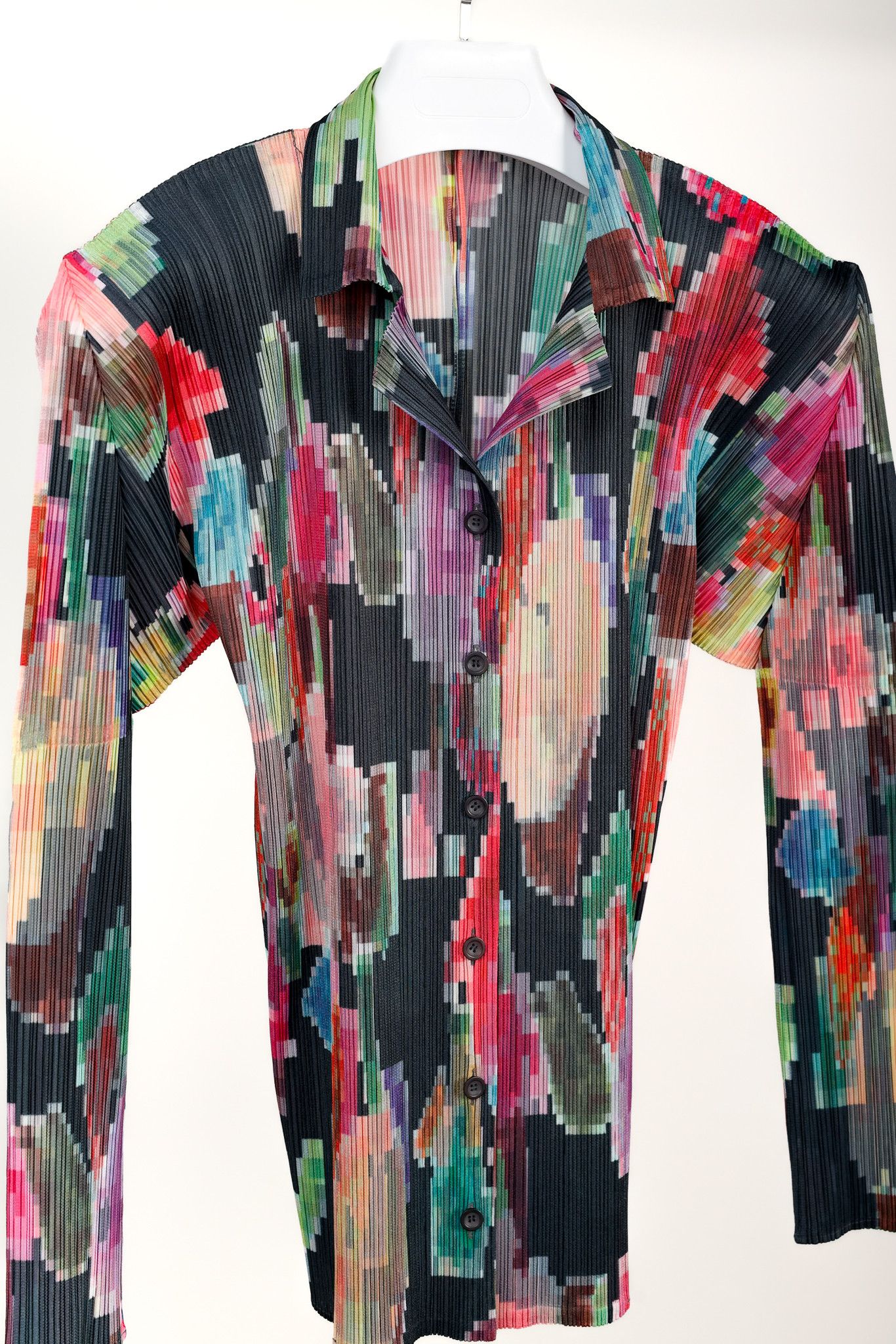 Pleats Please Issey Miyake Pleats Please Issey Miyake Archival Pixelated Flower Jacket Size L / US 10 / IT 46 - 3 Thumbnail