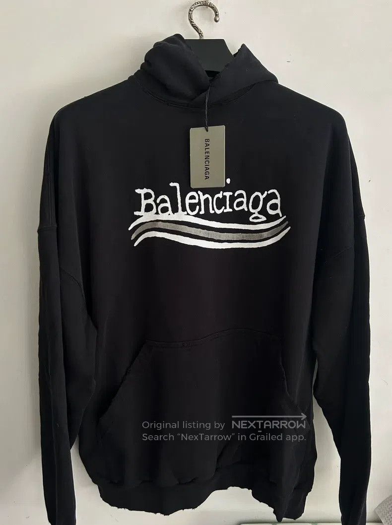 Balenciaga Balenciaga Black Hoodie Size US M / EU 48-50 / 2 - 1 Thumbnail