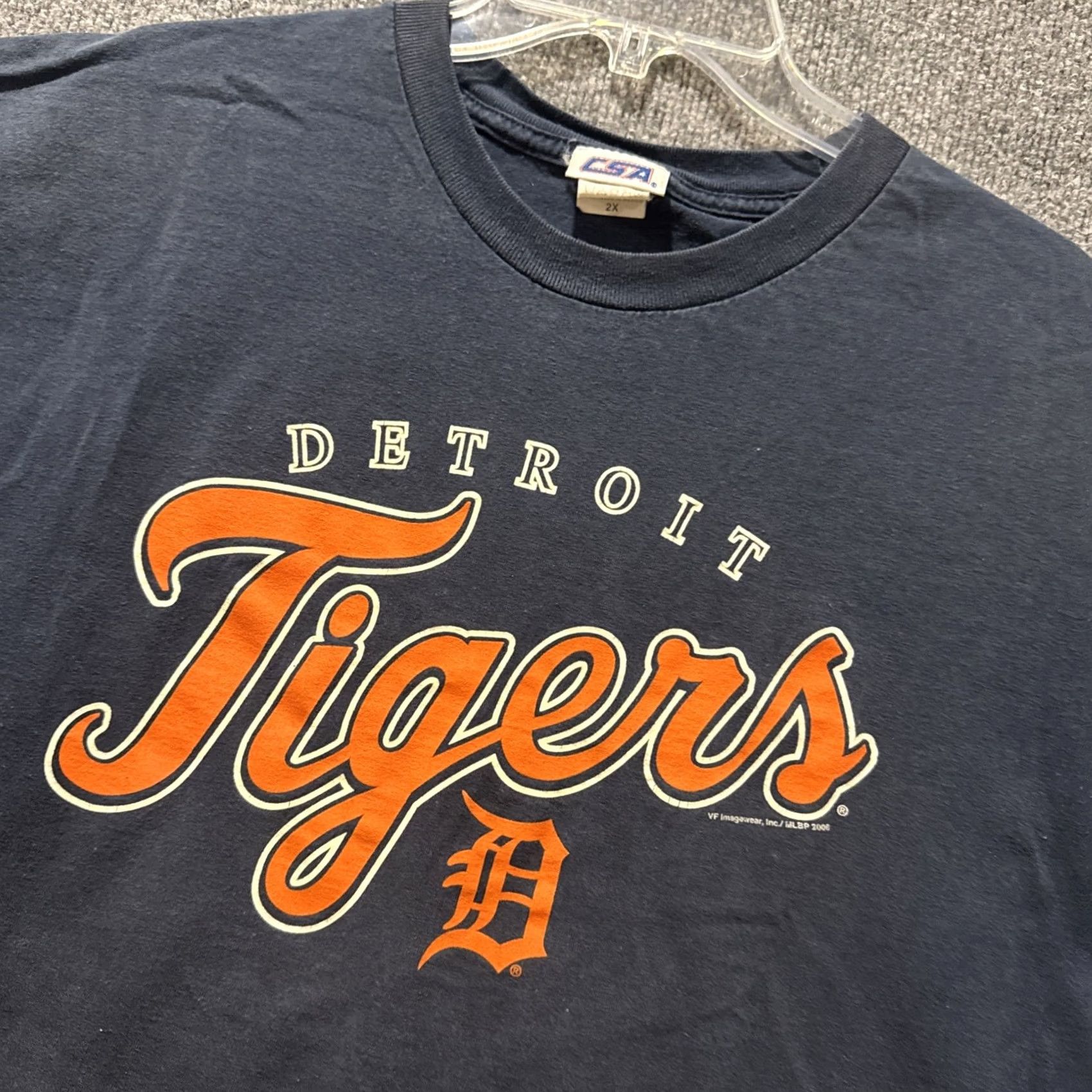 MLB Vintage MLB Detroit Tigers Baseball T-Shirt 2X Blue Short Sleeve 00’s Men’s Size US XXL / EU 58 / 5 - 2 Thumbnail