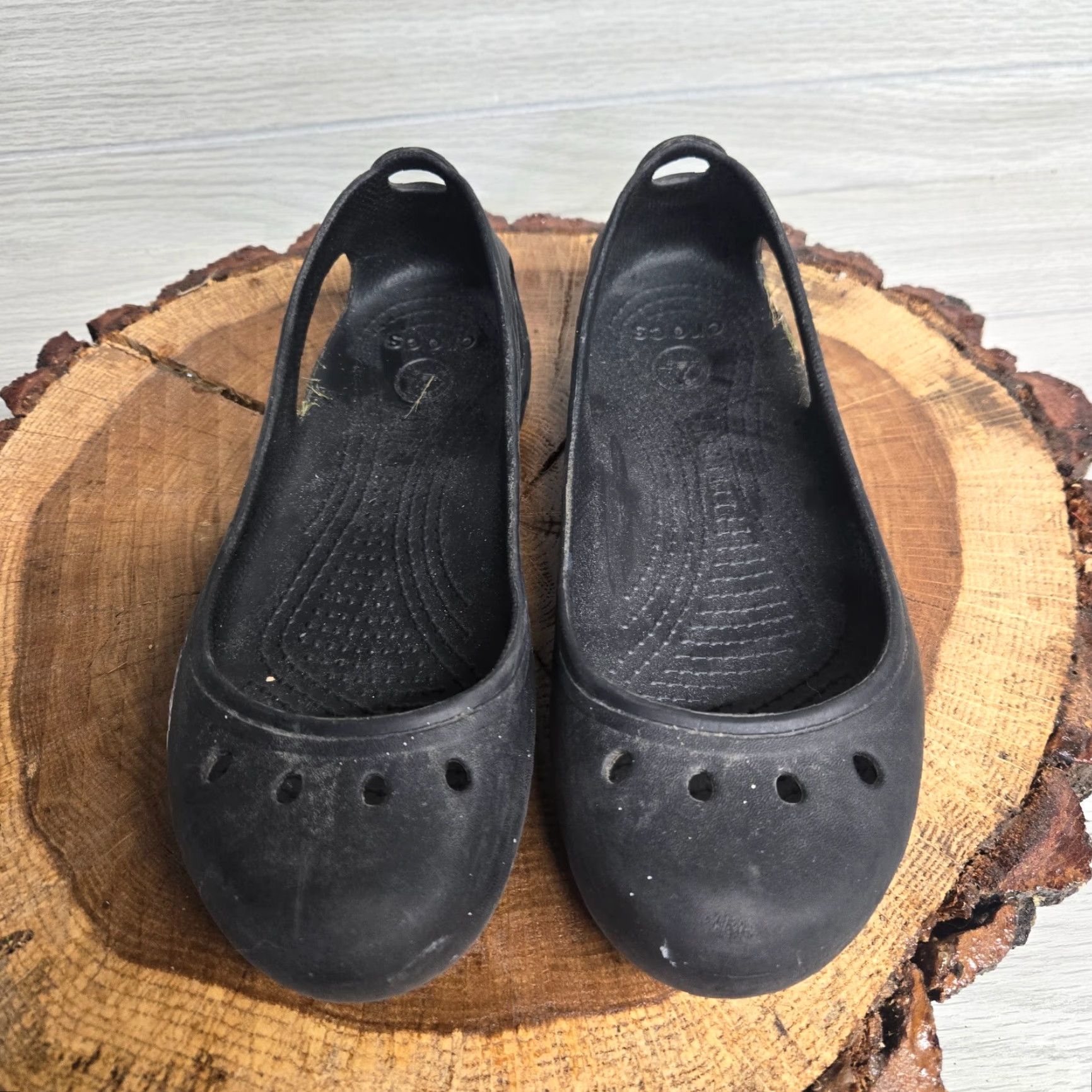 Crocs Crocs Sl ip-On Flats Black Mary Jane Ballet Adult Women's Size 7 Slip-On Shoes Comfort Rubber Upper Insole Crocs Kadee Size US 7 / IT 37 - 3 Thumbnail
